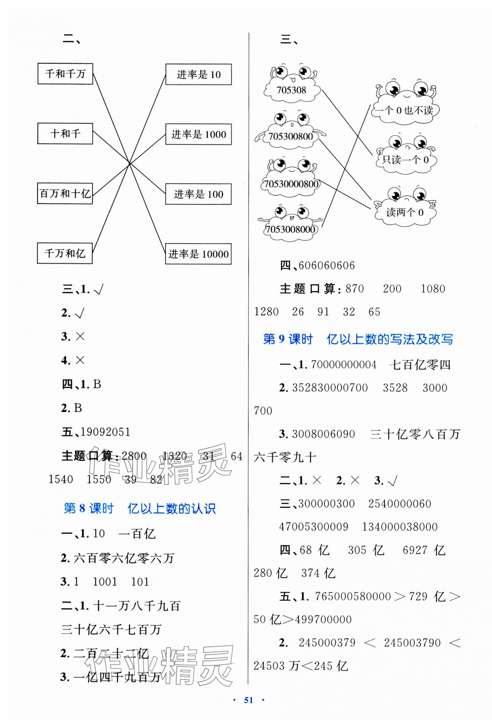 2023年同步學習目標與檢測四年級數(shù)學上冊人教版 第3頁