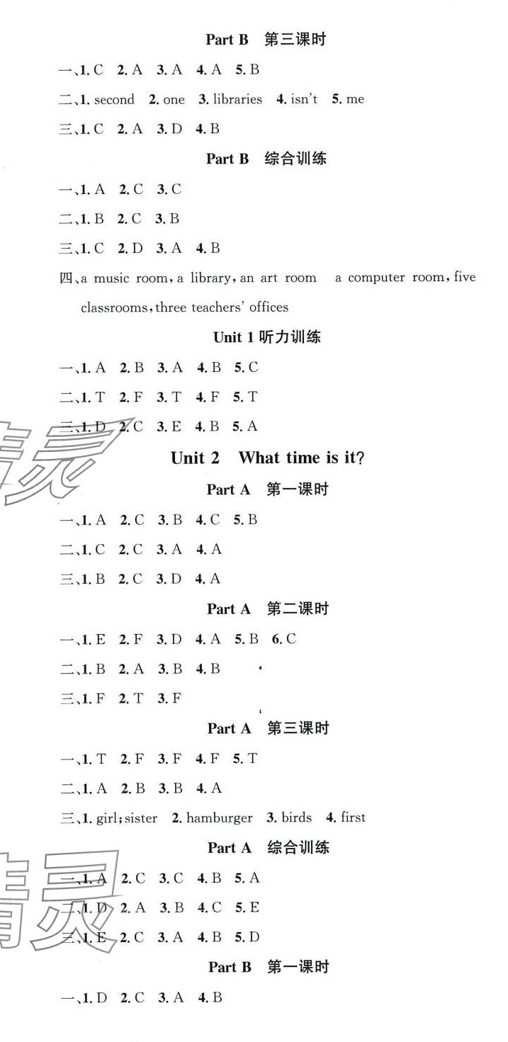 2024年名校課堂四年級英語下冊人教版 第2頁