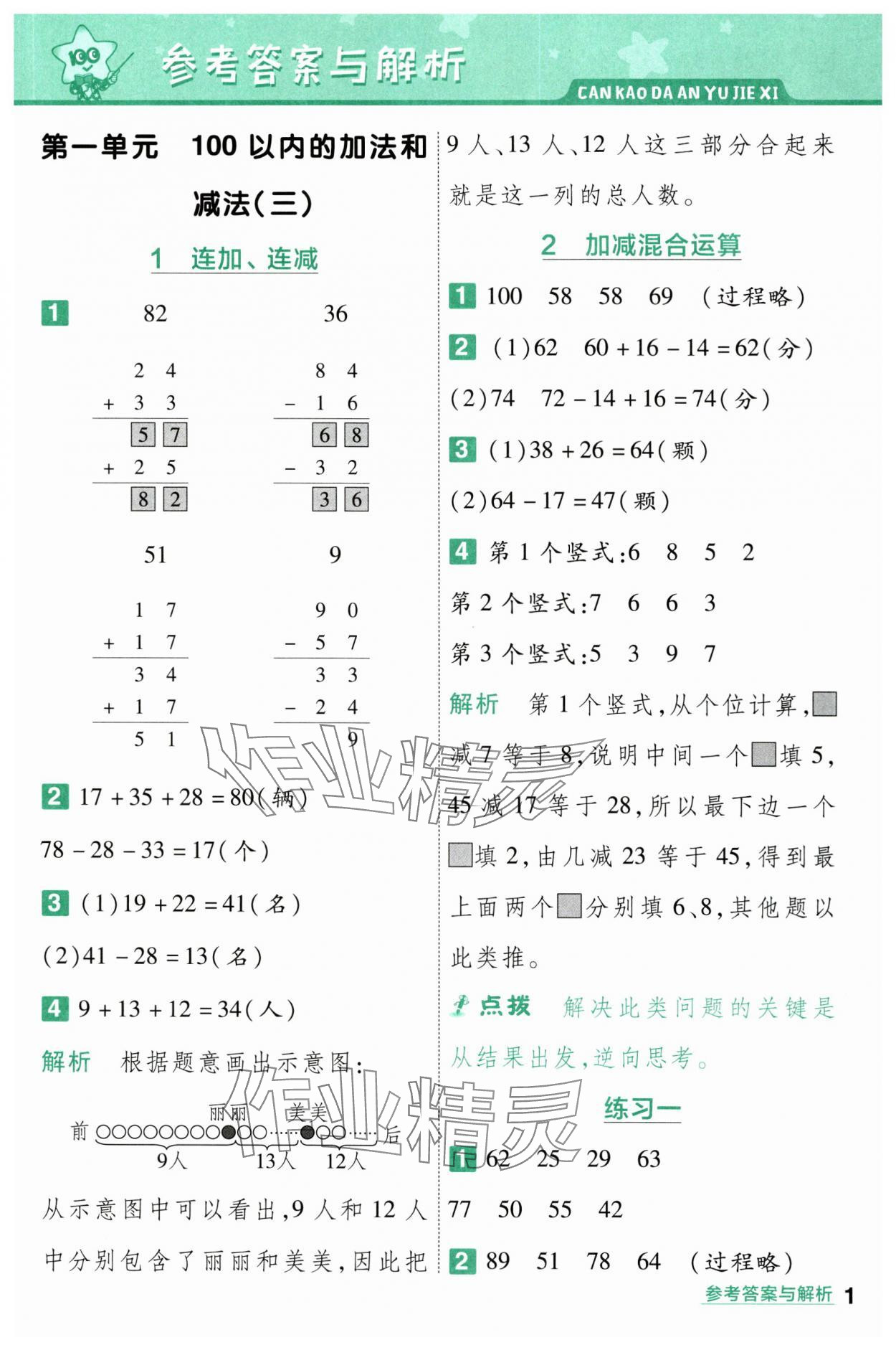 2023年一遍過二年級數(shù)學上冊蘇教版 第1頁