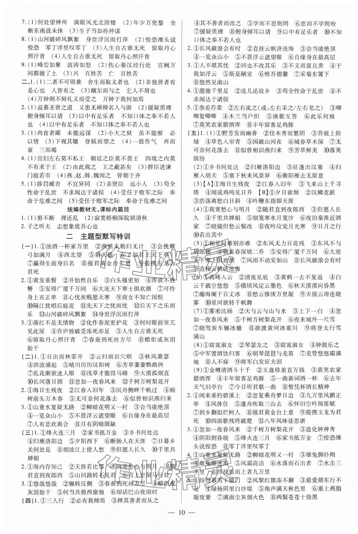 2024年领跑中考语文河南专版 第10页