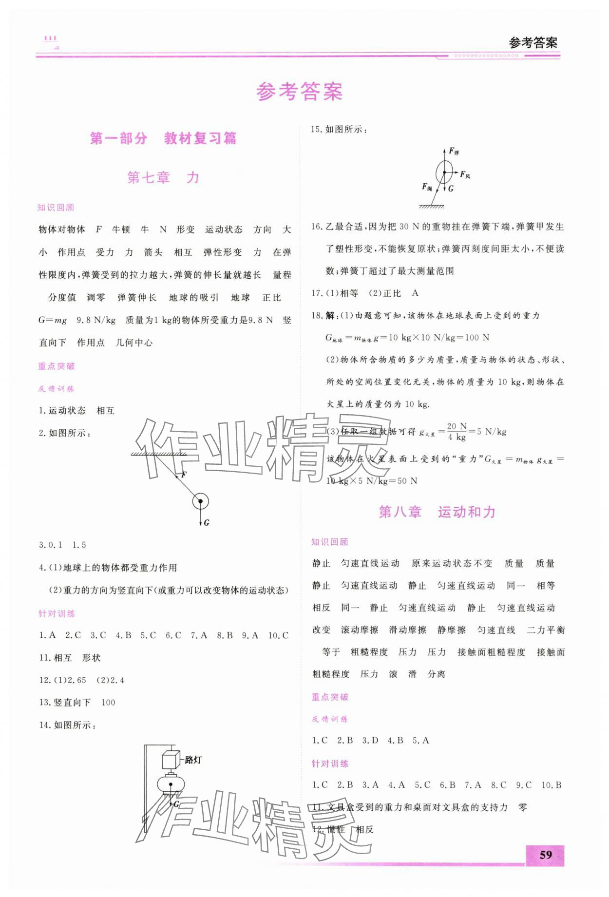 2024年暑假作業(yè)內(nèi)蒙古大學(xué)出版社八年級物理 第1頁