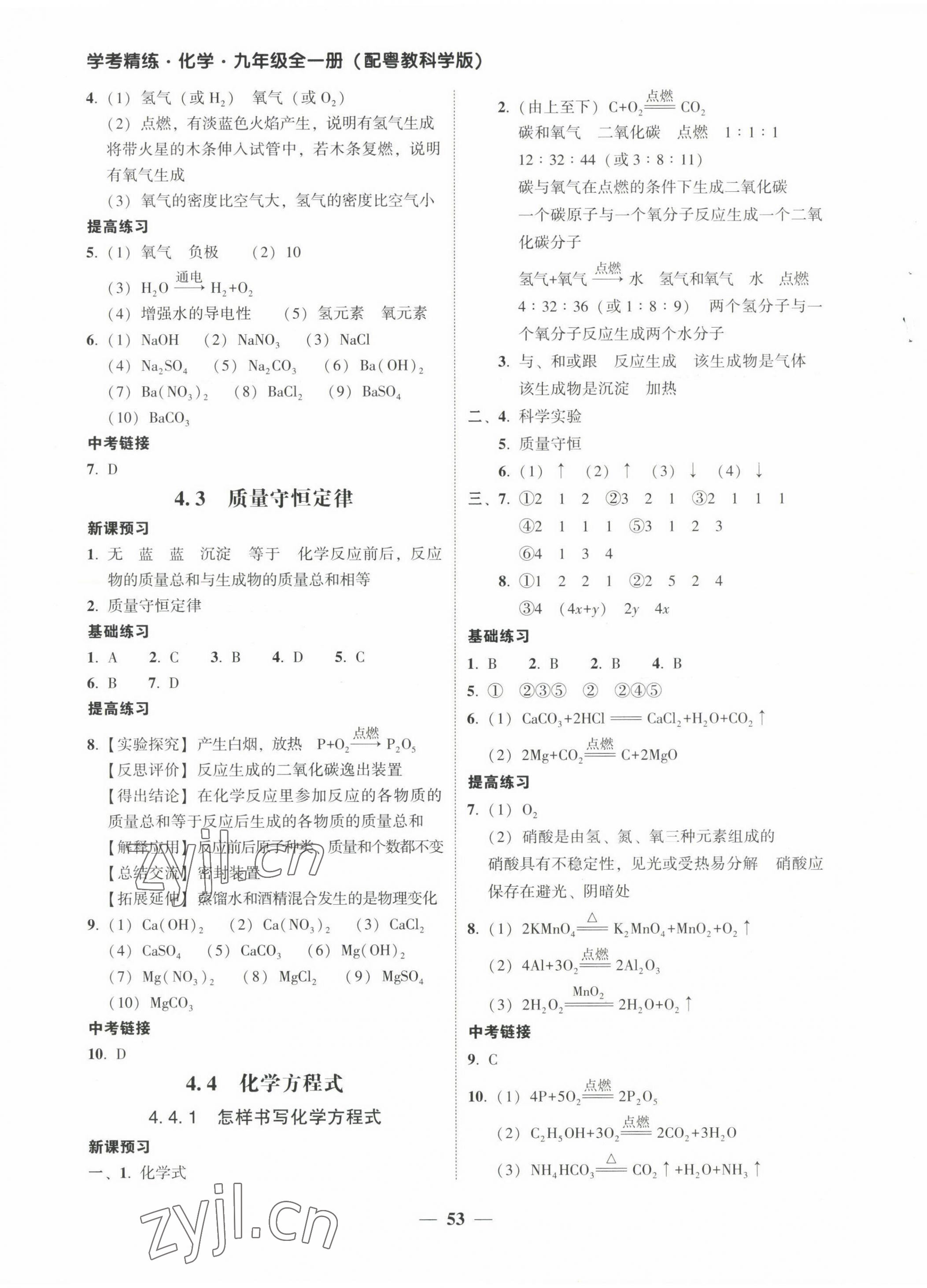 2023年南粵學(xué)典學(xué)考精練九年級化學(xué)全一冊粵教版 第9頁