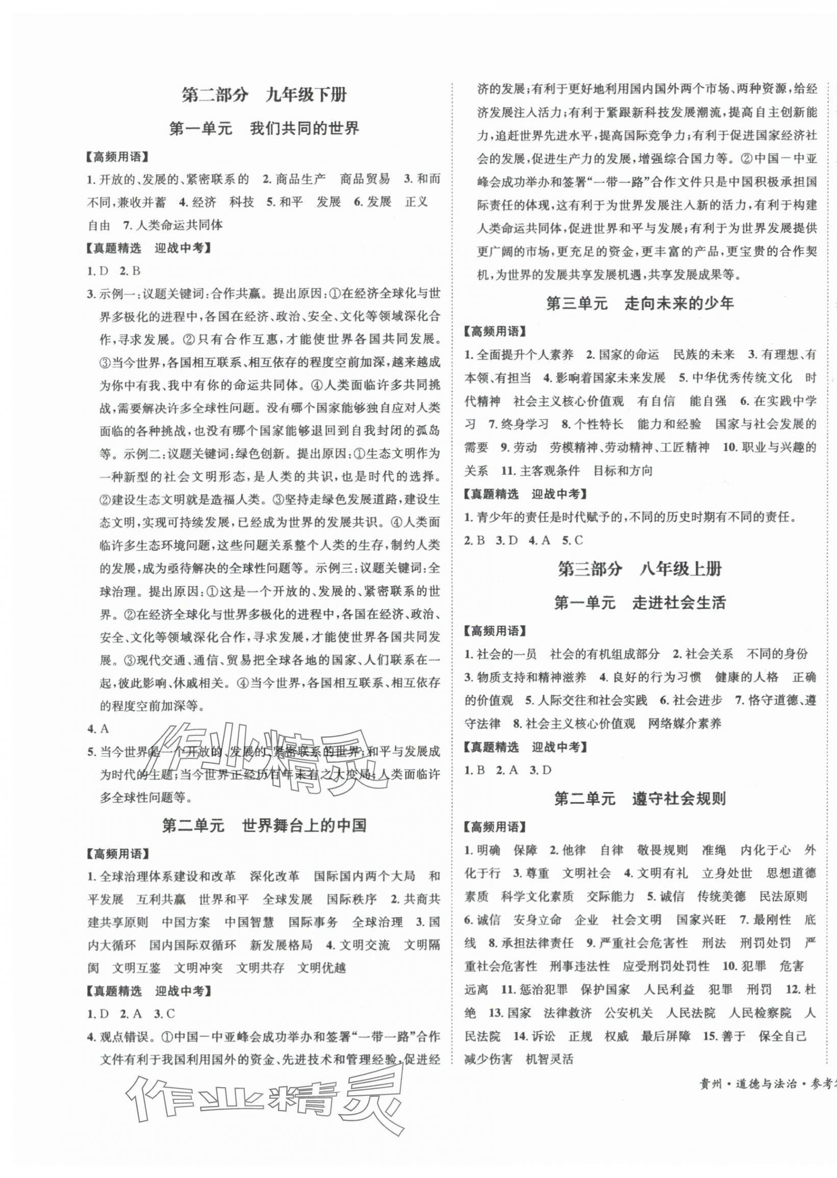 2024年国华图书架构中考道德与法治贵州专版 第3页