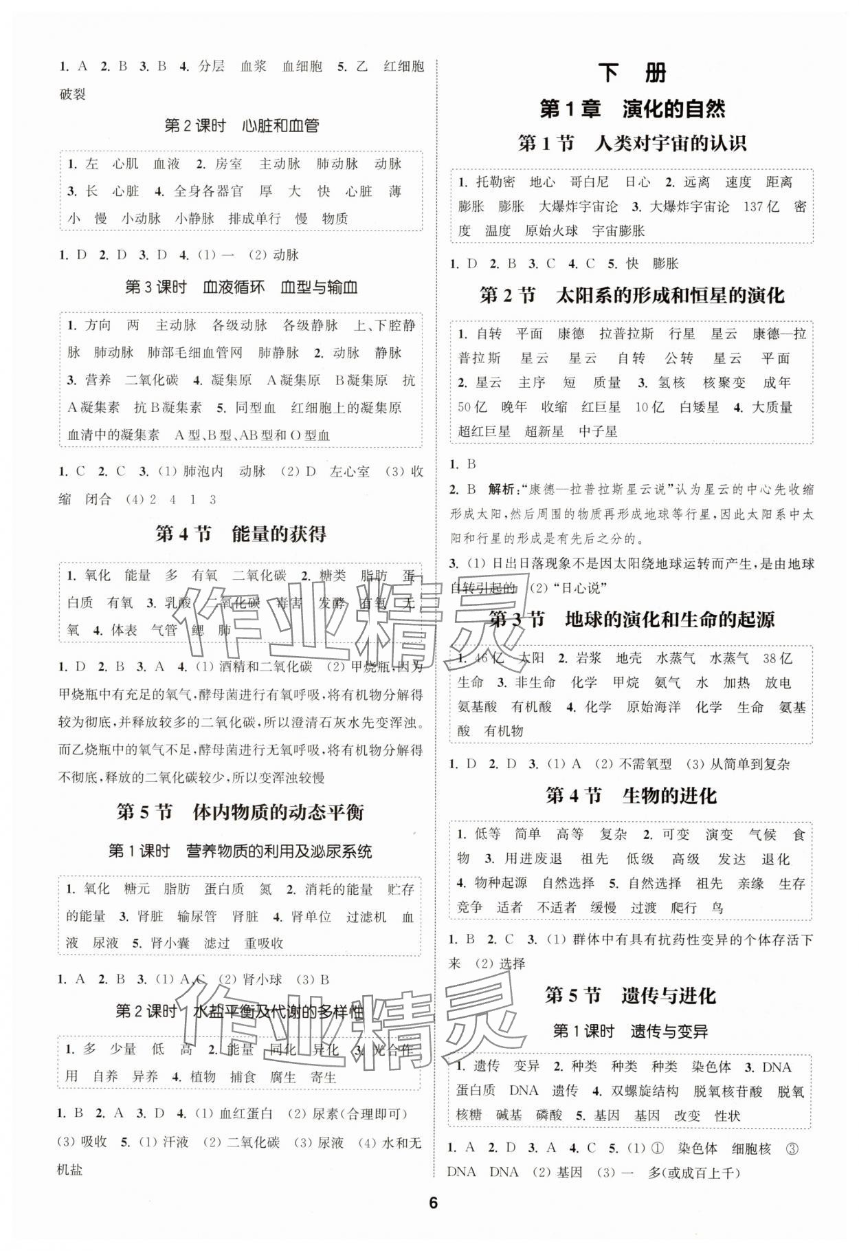 2024年通城学典课时作业本九年级科学全一册浙教版 第6页