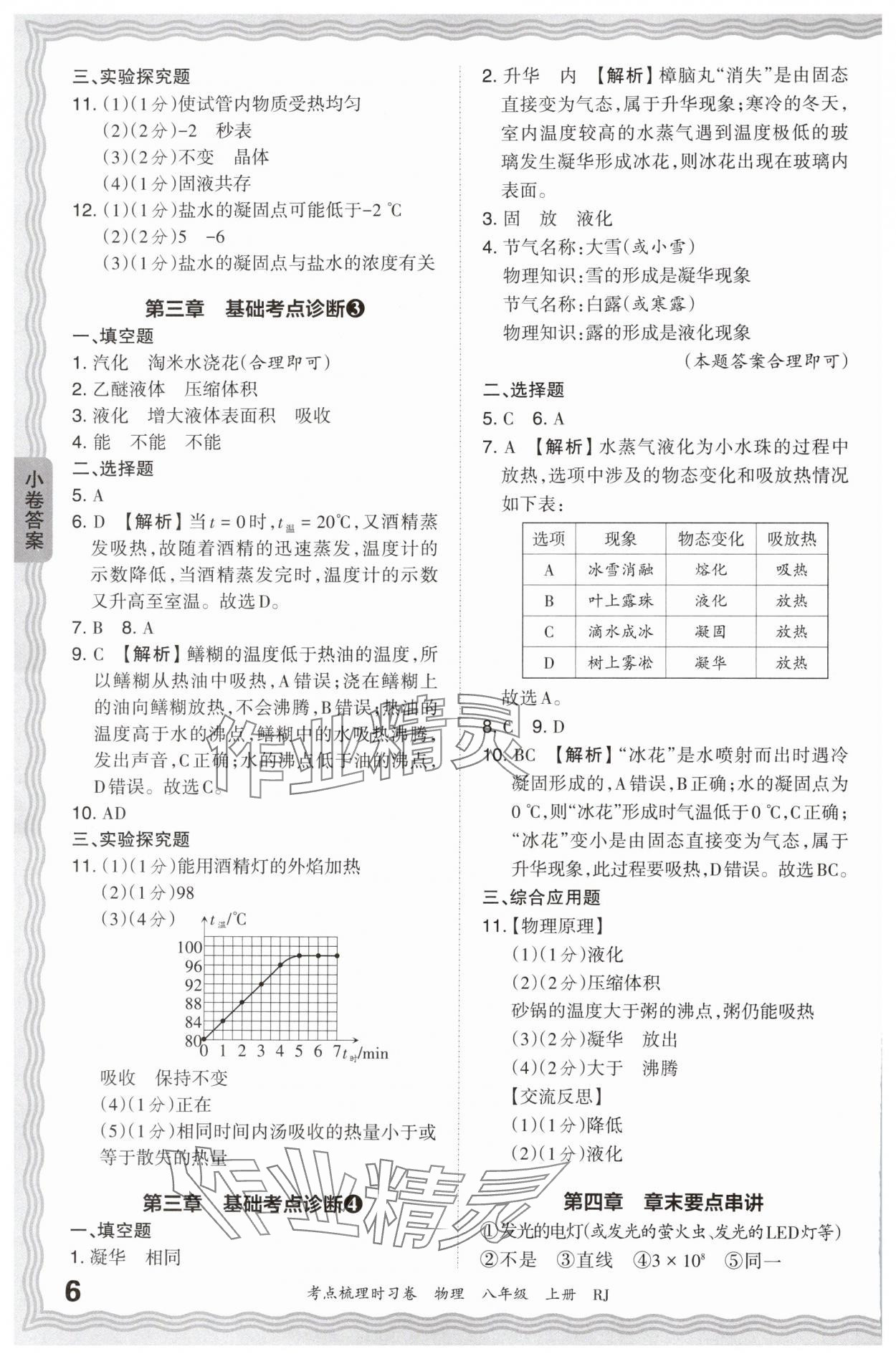 2024年王朝霞考点梳理时习卷八年级物理上册人教版 第6页