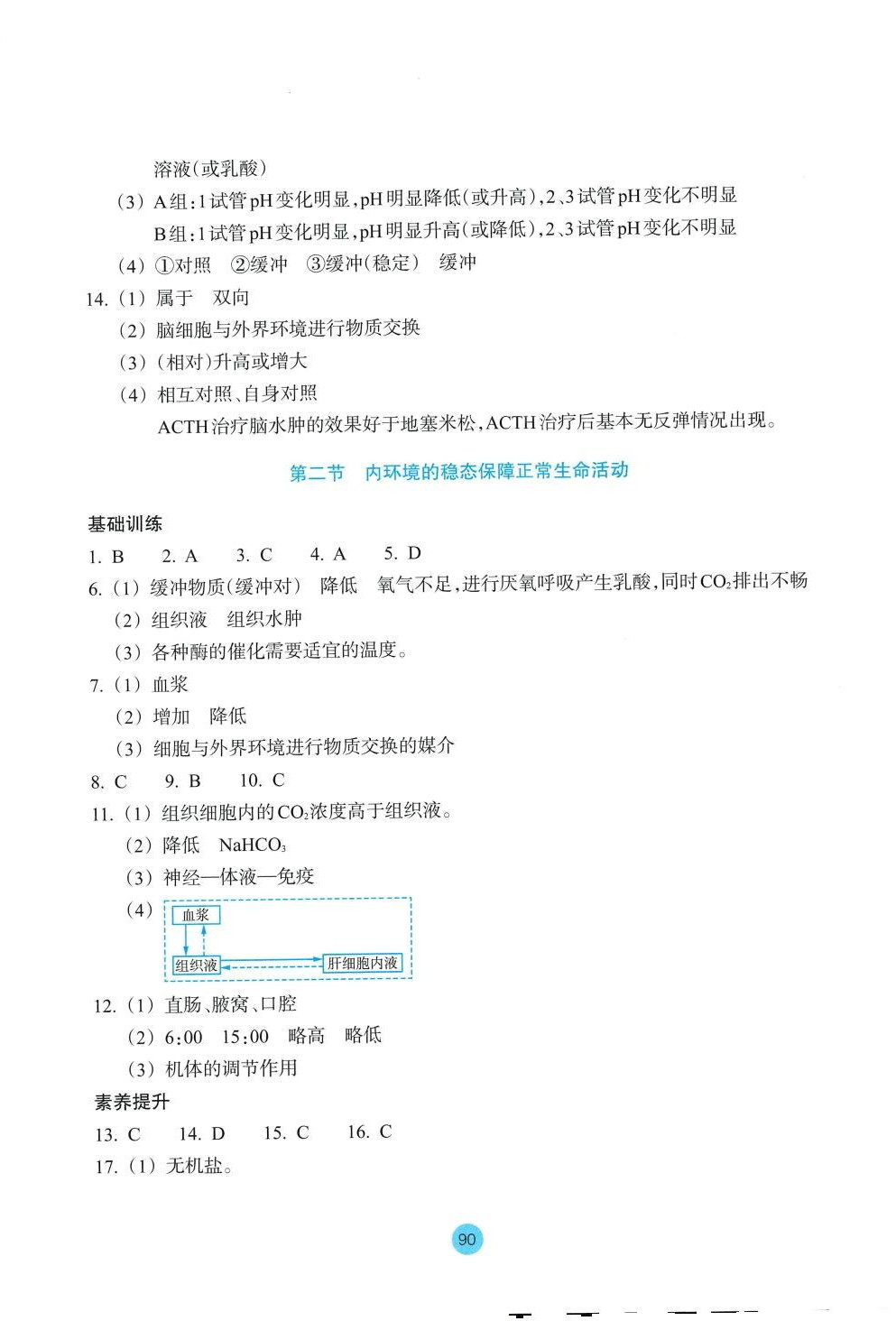 2024年作业本浙江教育出版社高中生物选择性必修1浙教版 第2页