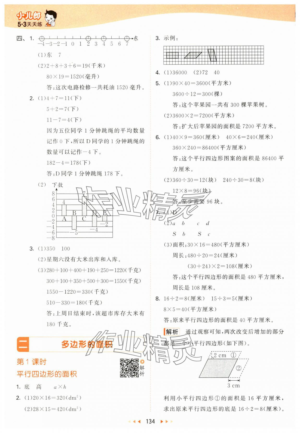 2024年53天天練五年級數(shù)學(xué)上冊蘇教版 參考答案第2頁