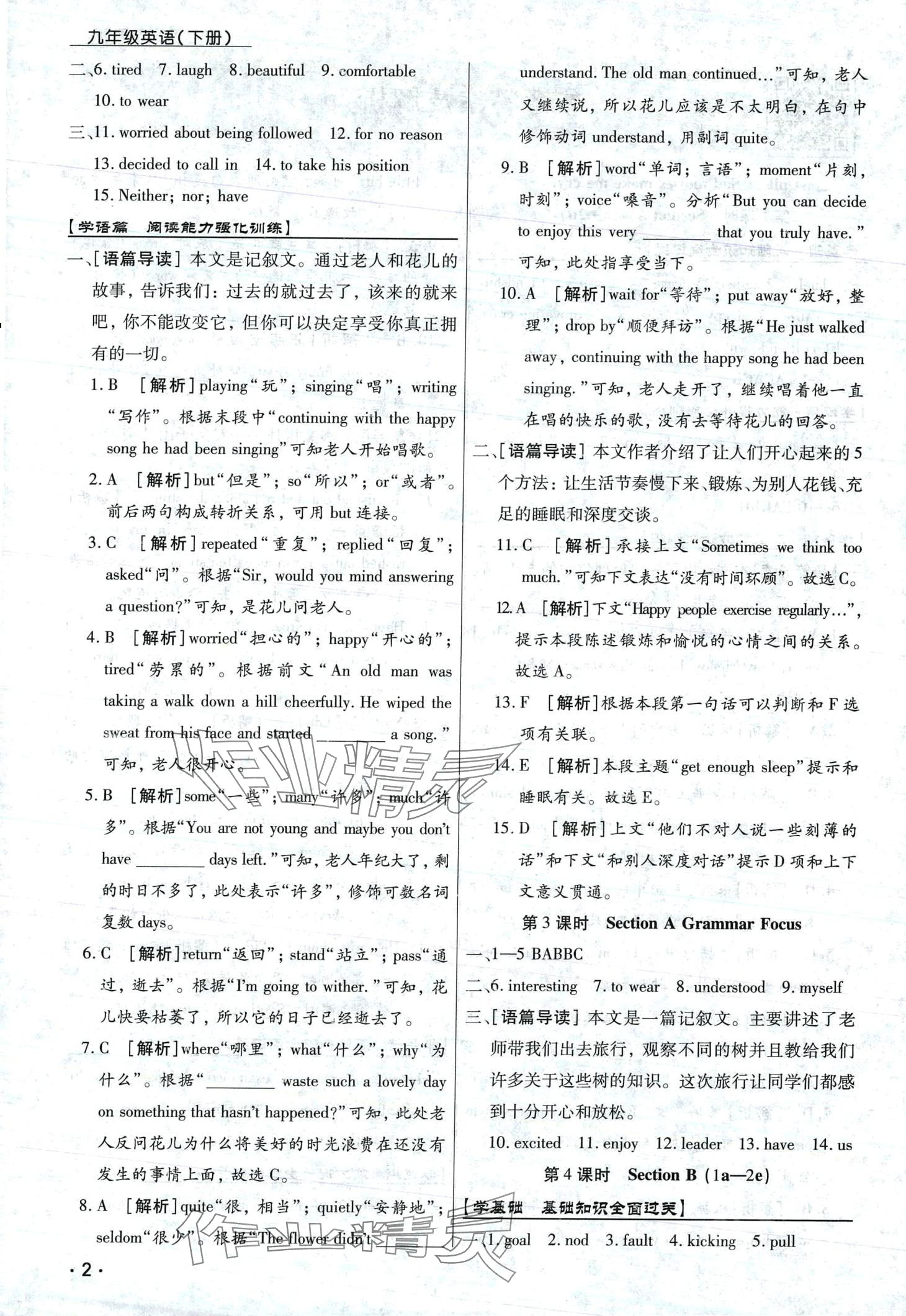 2024年学升同步练测九年级英语下册人教版 第2页