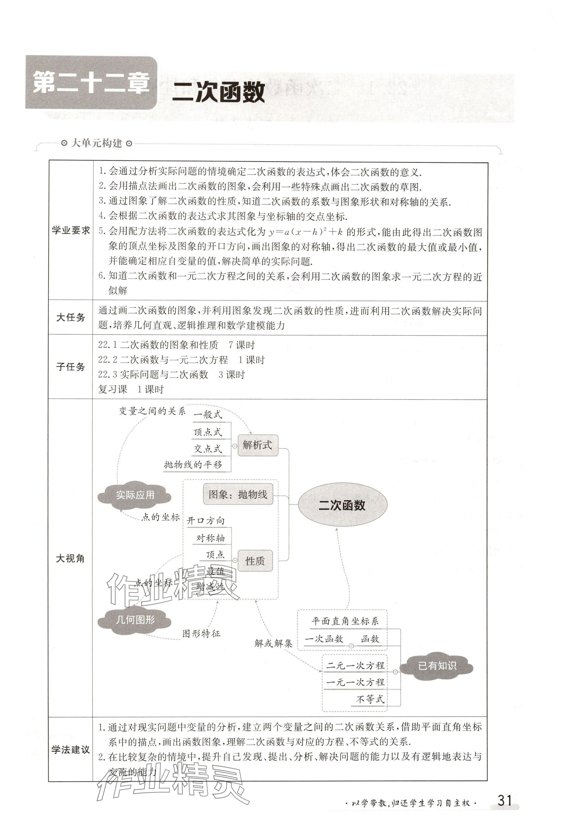 2024年金太陽導(dǎo)學(xué)案九年級數(shù)學(xué)人教版 參考答案第31頁