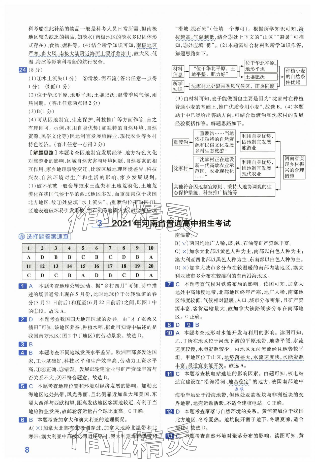 2024年金考卷45套匯編地理河南專版 第8頁(yè)