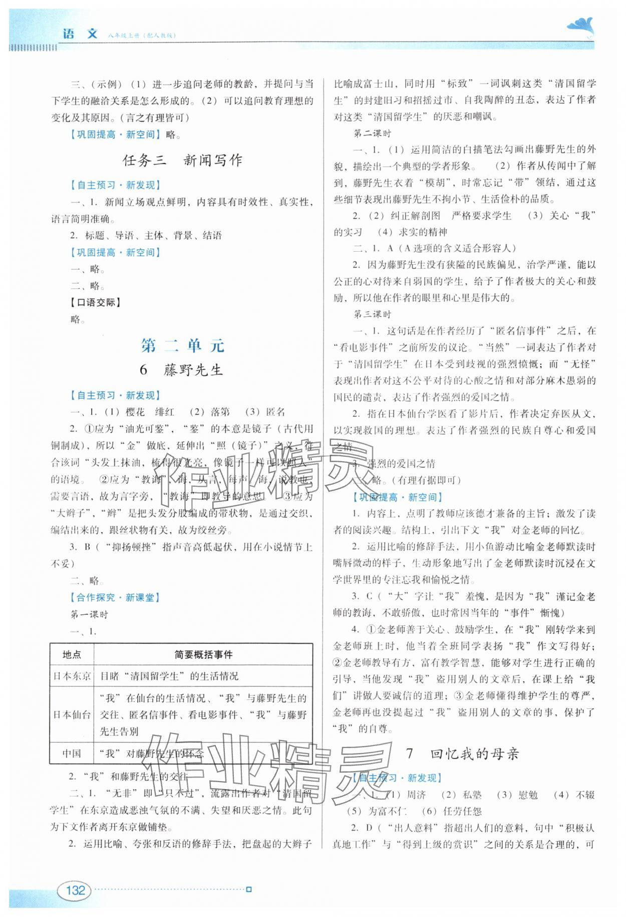 2024年南方新課堂金牌學(xué)案八年級(jí)語(yǔ)文上冊(cè)人教版 第2頁(yè)