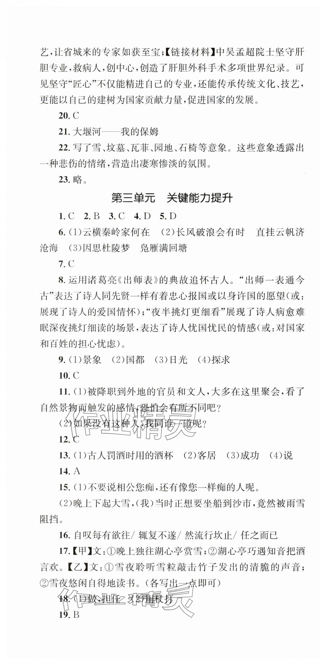 2023年学科素养与能力提升九年级语文上册人教版 第4页