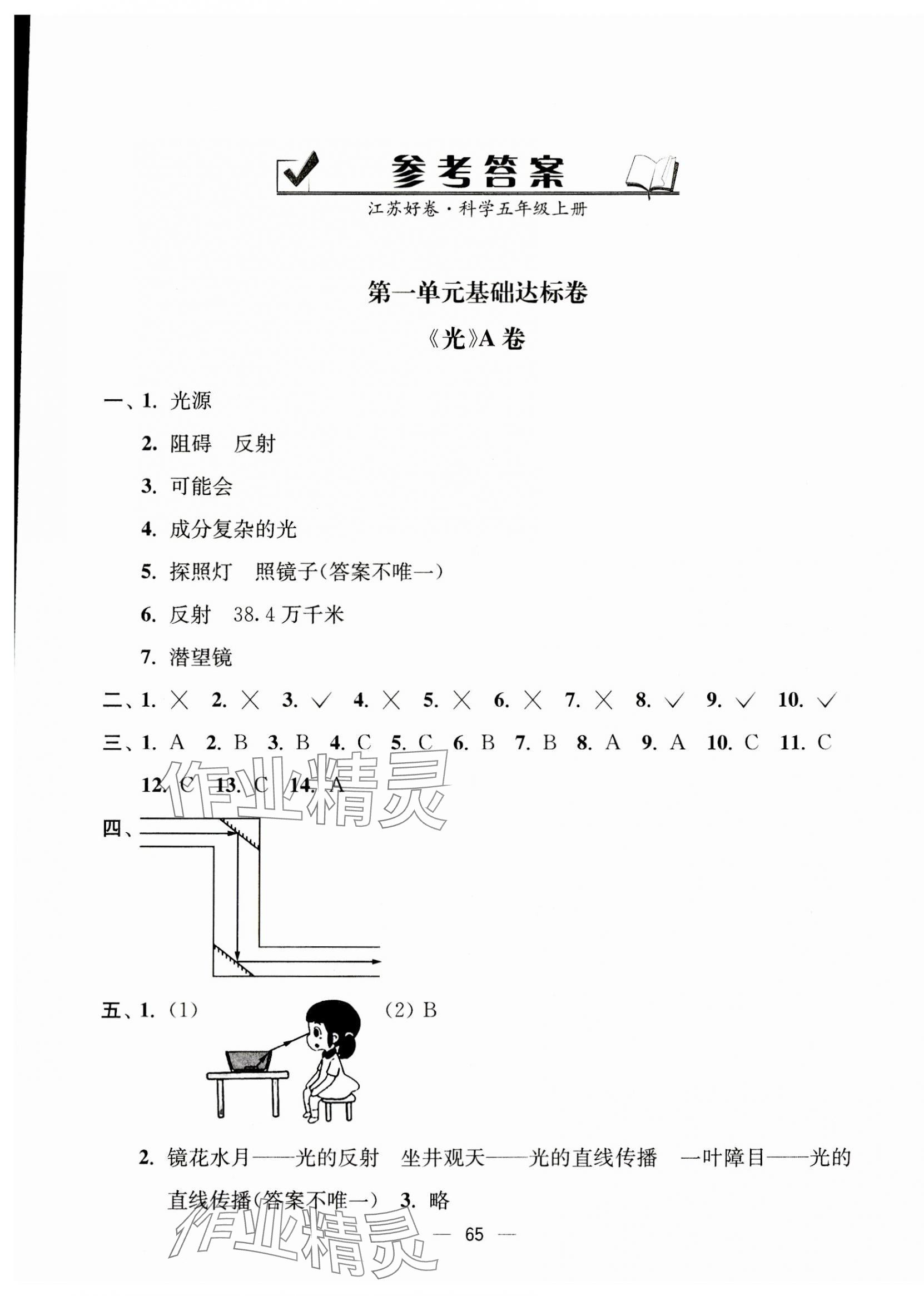 2023年江蘇好卷五年級科學上冊教科版 第1頁