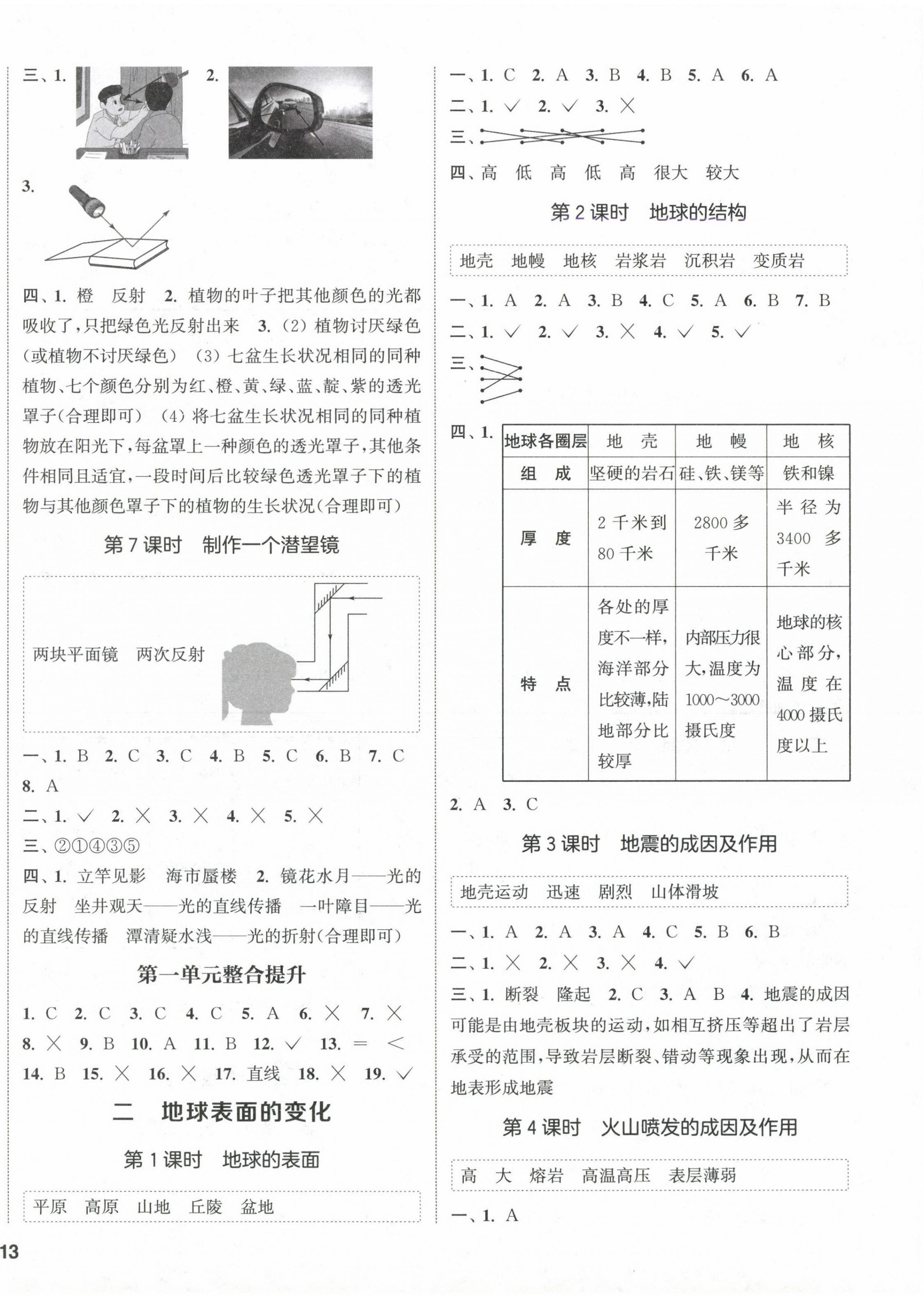 2024年通城學(xué)典課時作業(yè)本五年級科學(xué)上冊教科版 第2頁