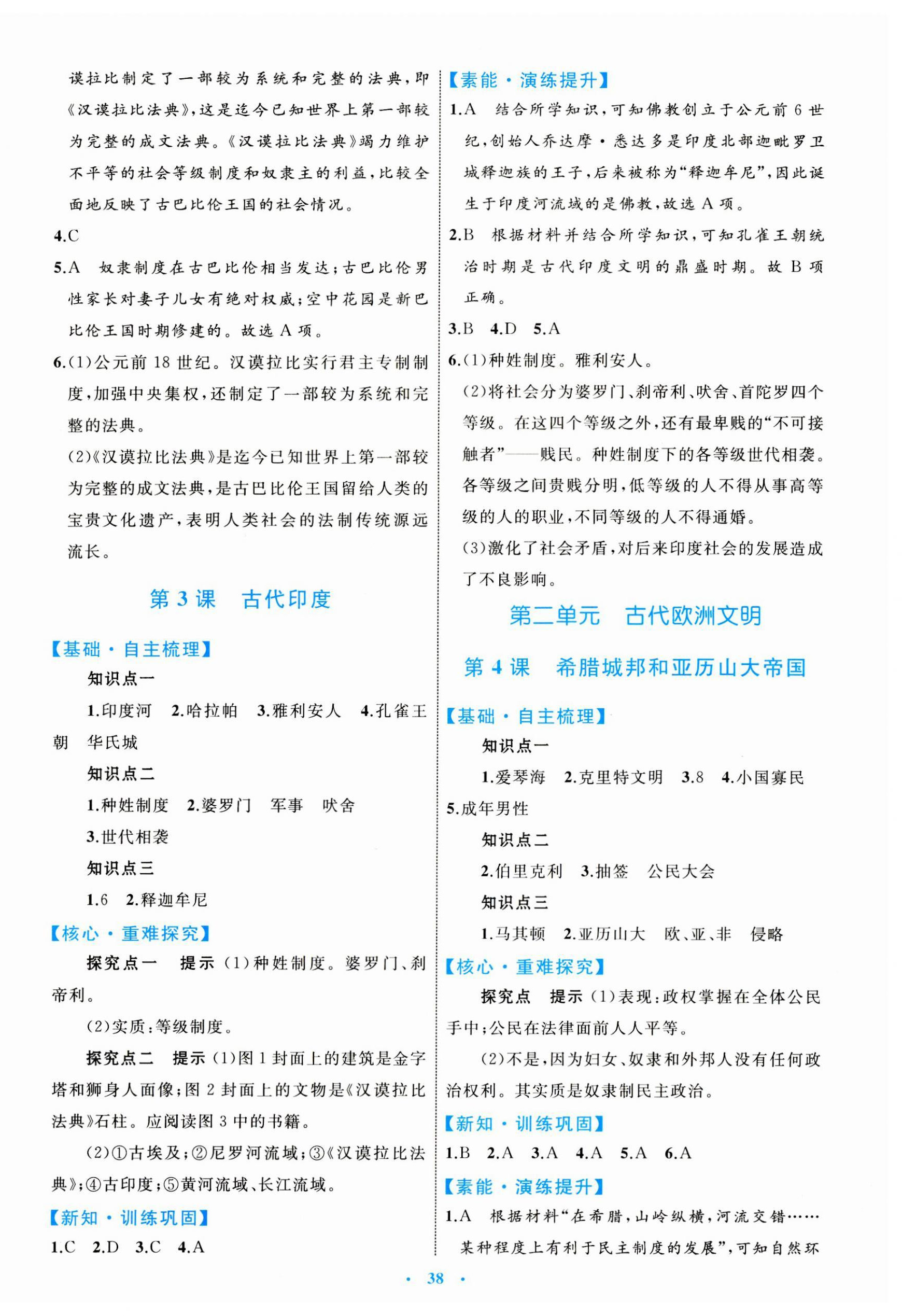 2023年同步學(xué)習(xí)目標(biāo)與檢測九年級歷史上冊人教版 第2頁