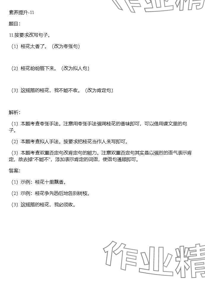 2023年同步实践评价课程基础训练湖南少年儿童出版社五年级语文上册人教版 参考答案第29页