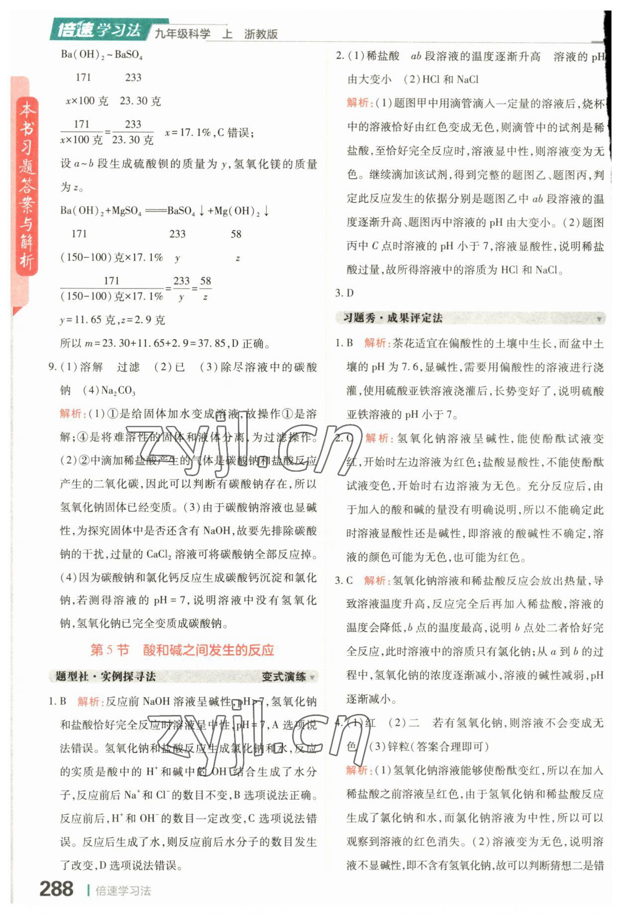 2023年倍速學(xué)習(xí)法九年級科學(xué)上冊浙教版 第4頁