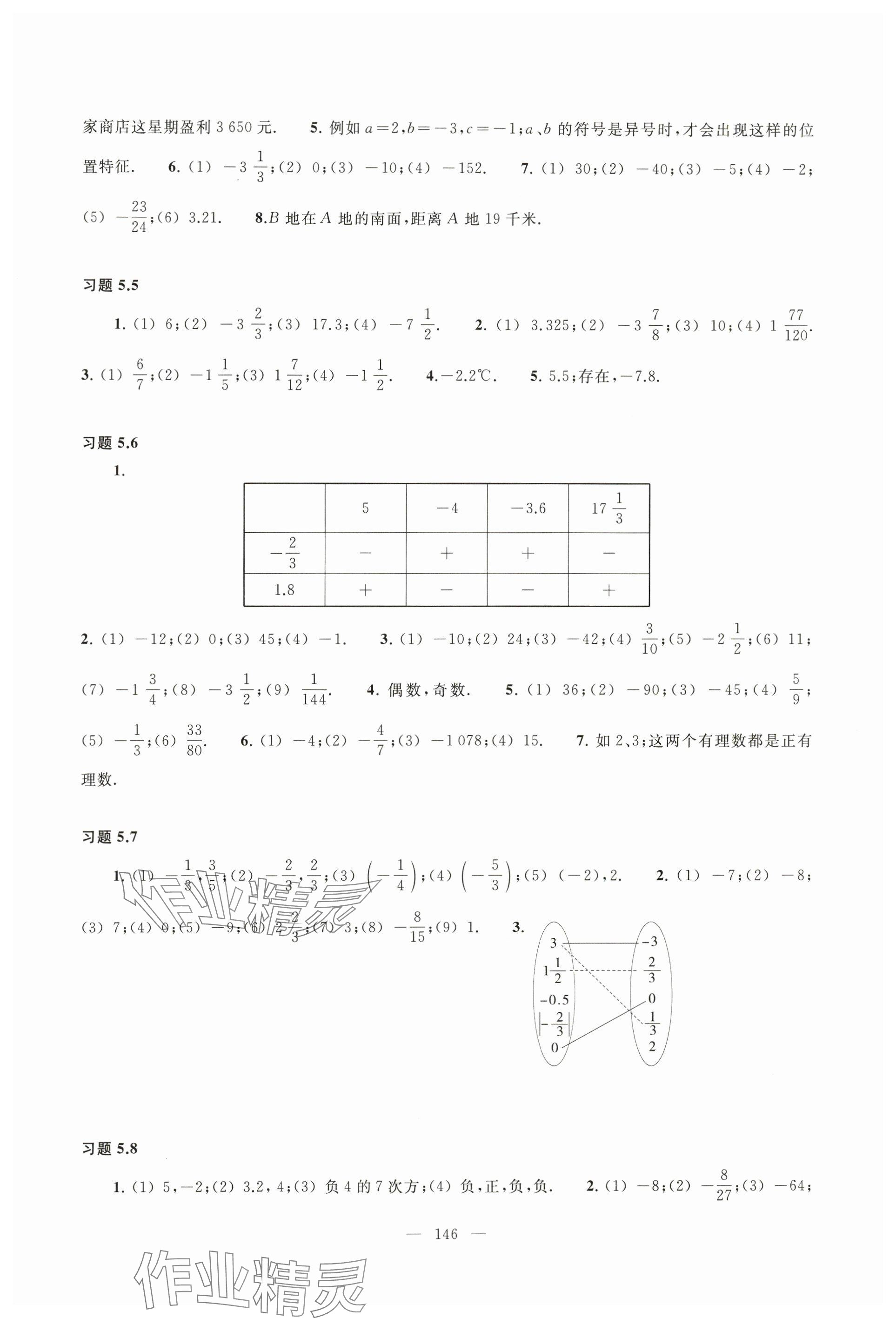 2024年練習(xí)部分六年級(jí)數(shù)學(xué)下冊(cè)滬教版54制 參考答案第2頁