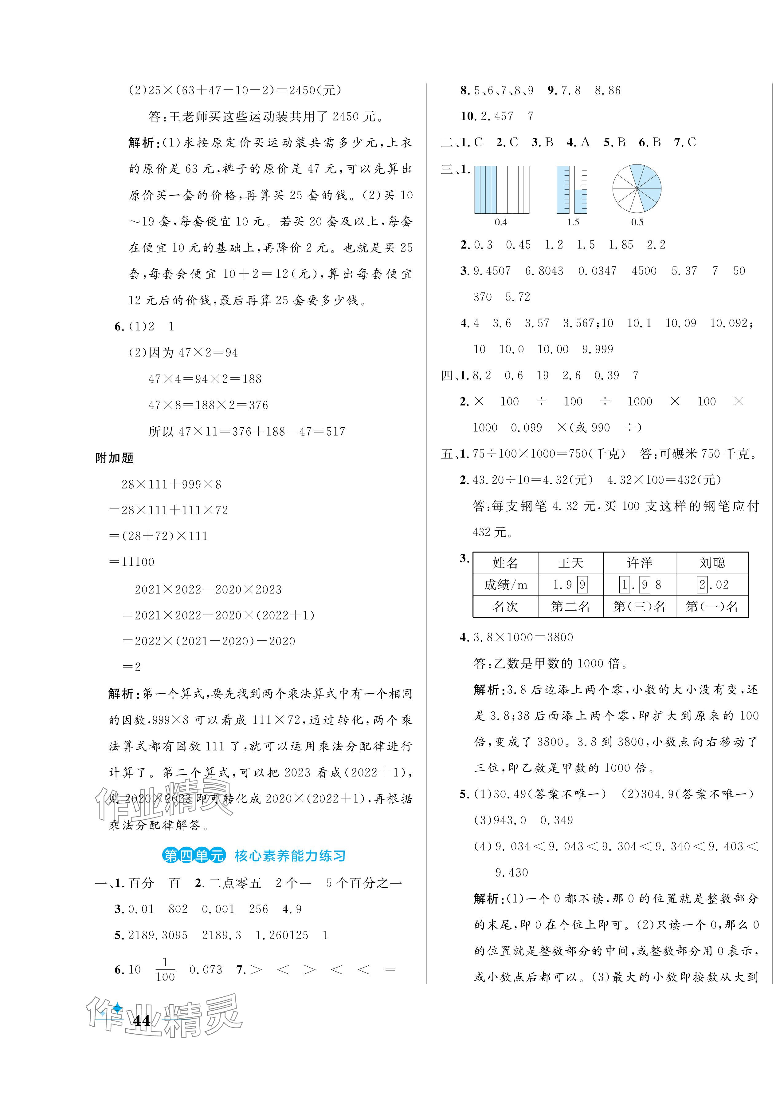 2024年黄冈名卷四年级数学下册人教版 第3页