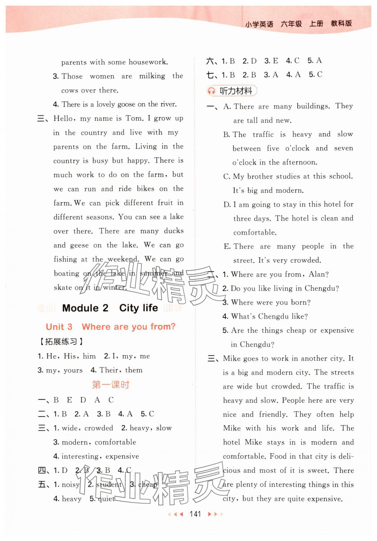 2024年53天天練六年級(jí)英語上冊教科版廣州專版 第5頁