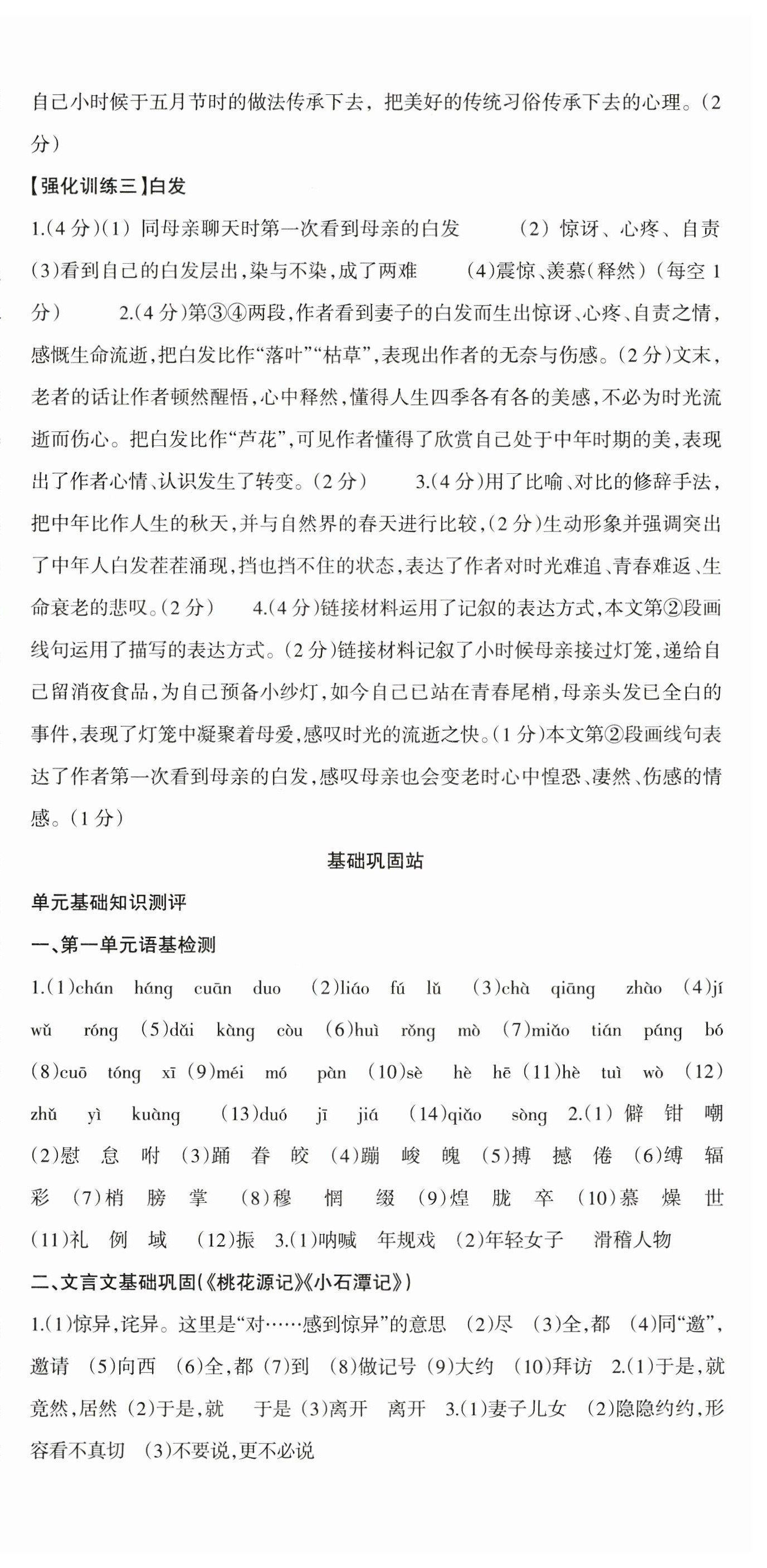2024年语文活页八年级语文下册人教版南京专版 第4页