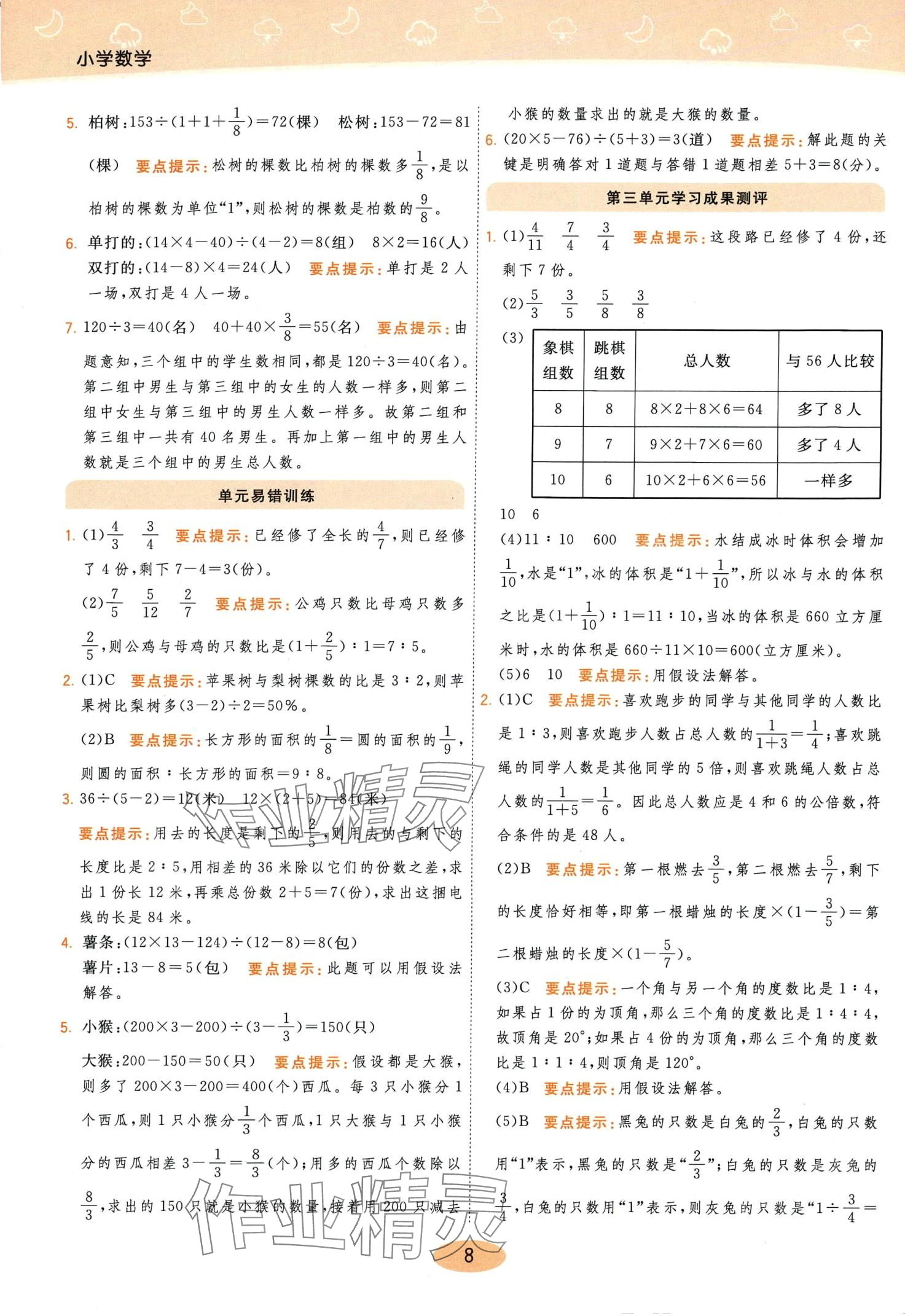 2024年黃岡同步練一日一練六年級(jí)數(shù)學(xué)下冊(cè)蘇教版 第8頁(yè)