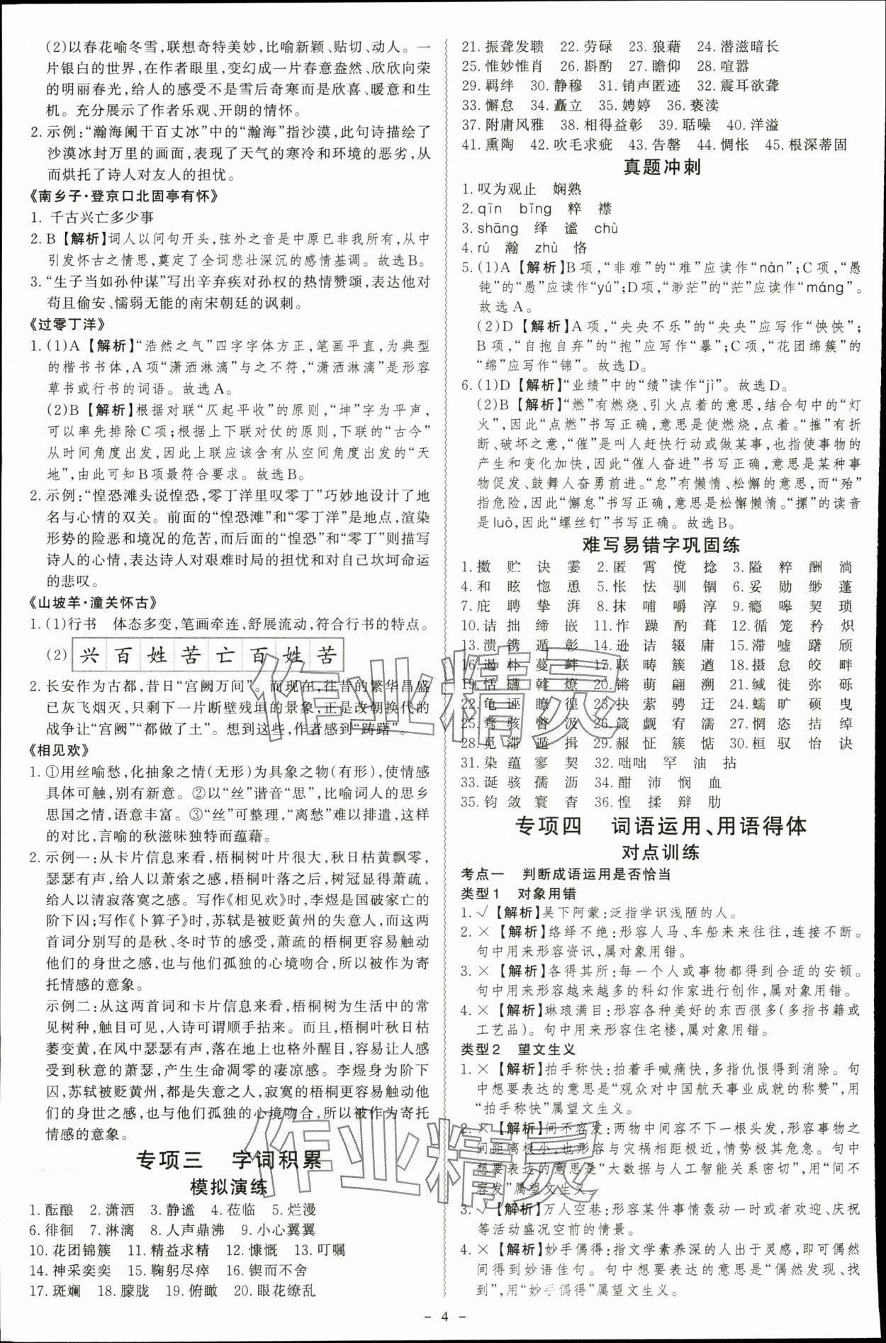 2024年中考冲刺语文广东专版 第4页