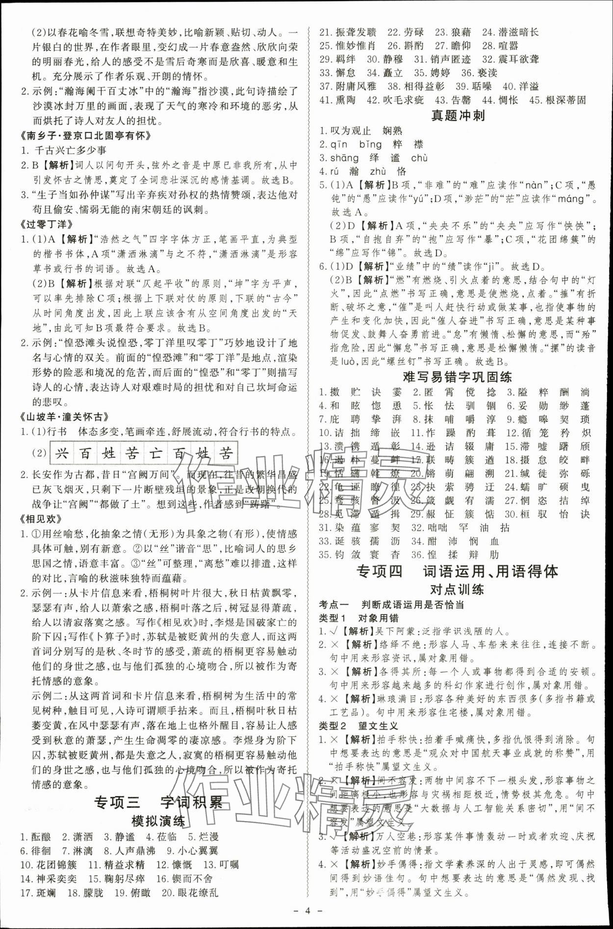 2024年中考沖刺語文廣東專版 第4頁