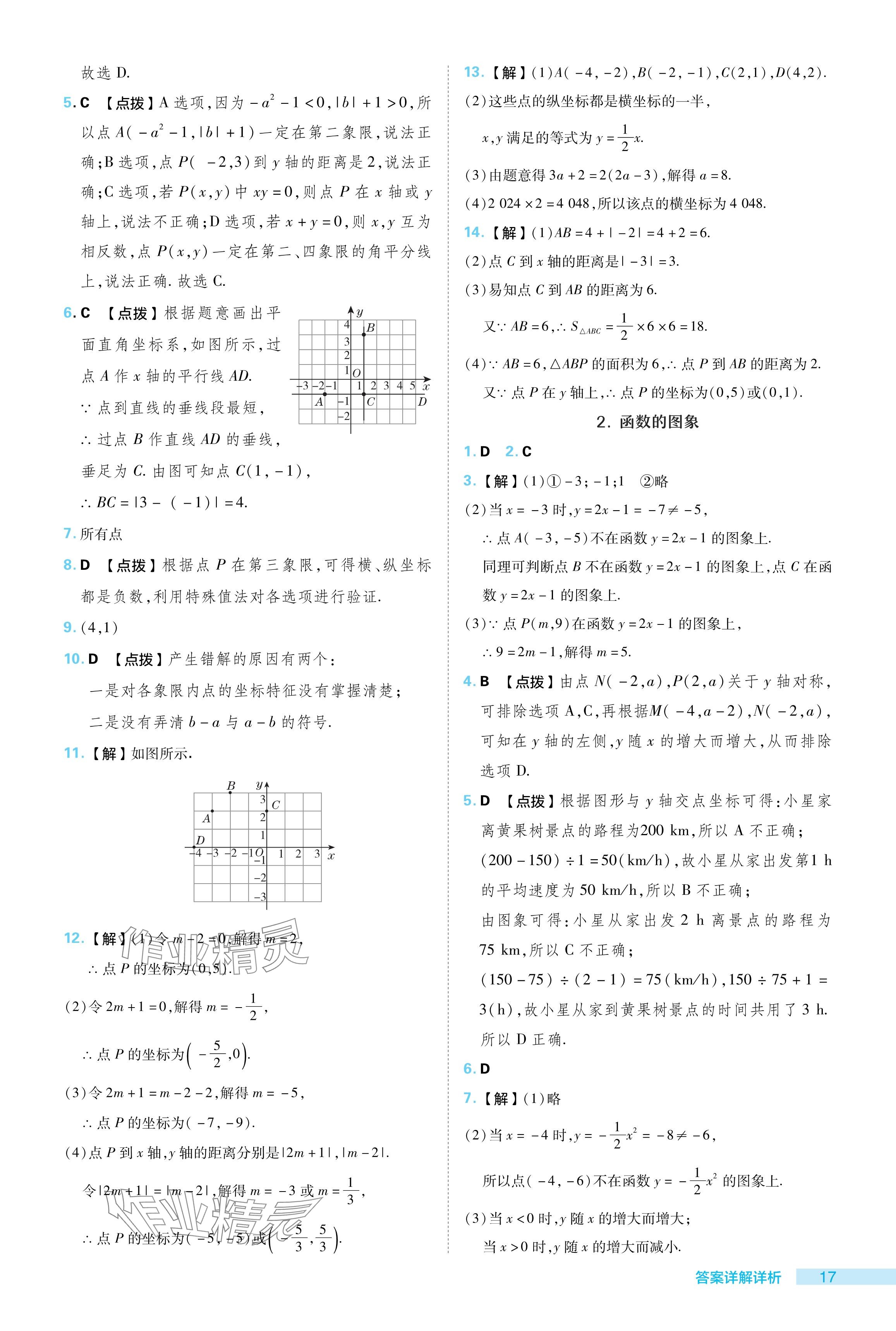 2024年綜合應(yīng)用創(chuàng)新題典中點八年級數(shù)學(xué)下冊華師大版 參考答案第17頁