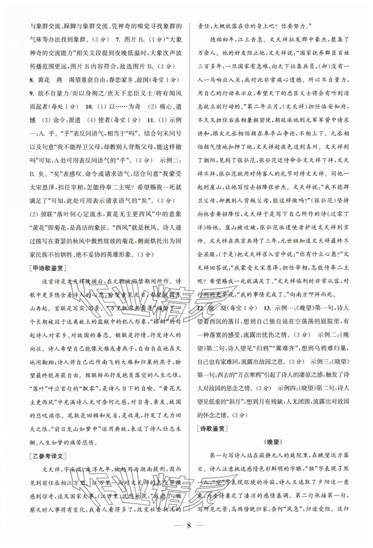 2024年通城学典初中语文阅读组合训练中考版浙江专版 第8页