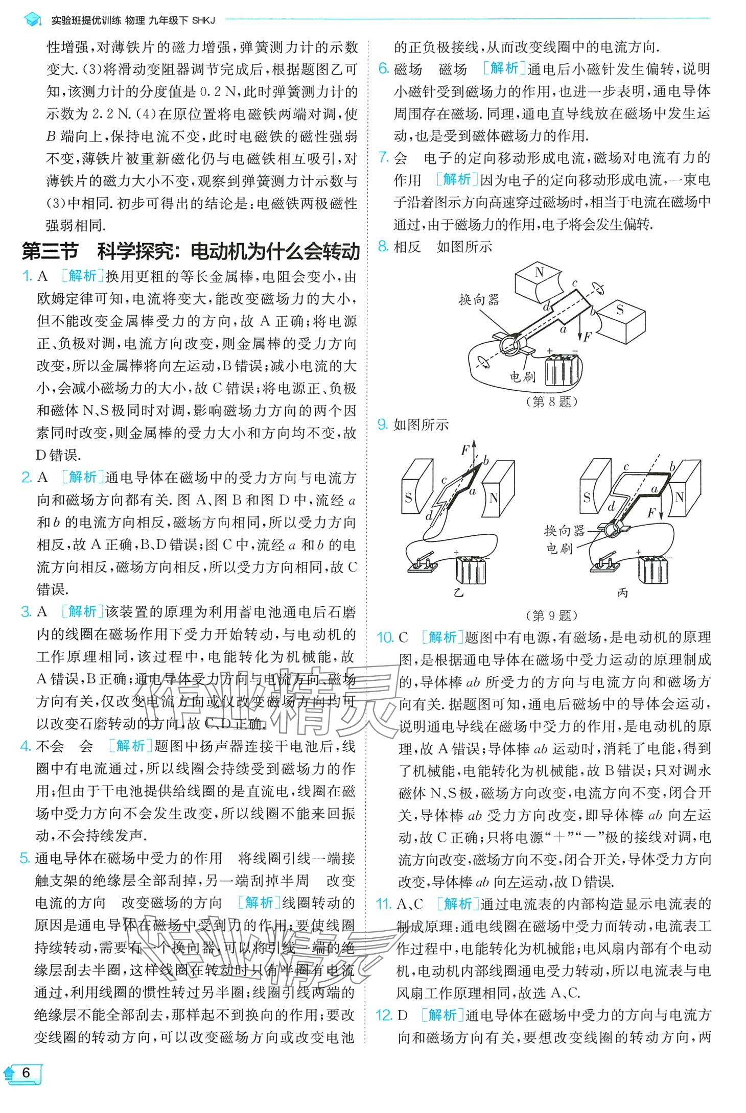 2024年实验班提优训练九年级物理下册沪科版 第6页