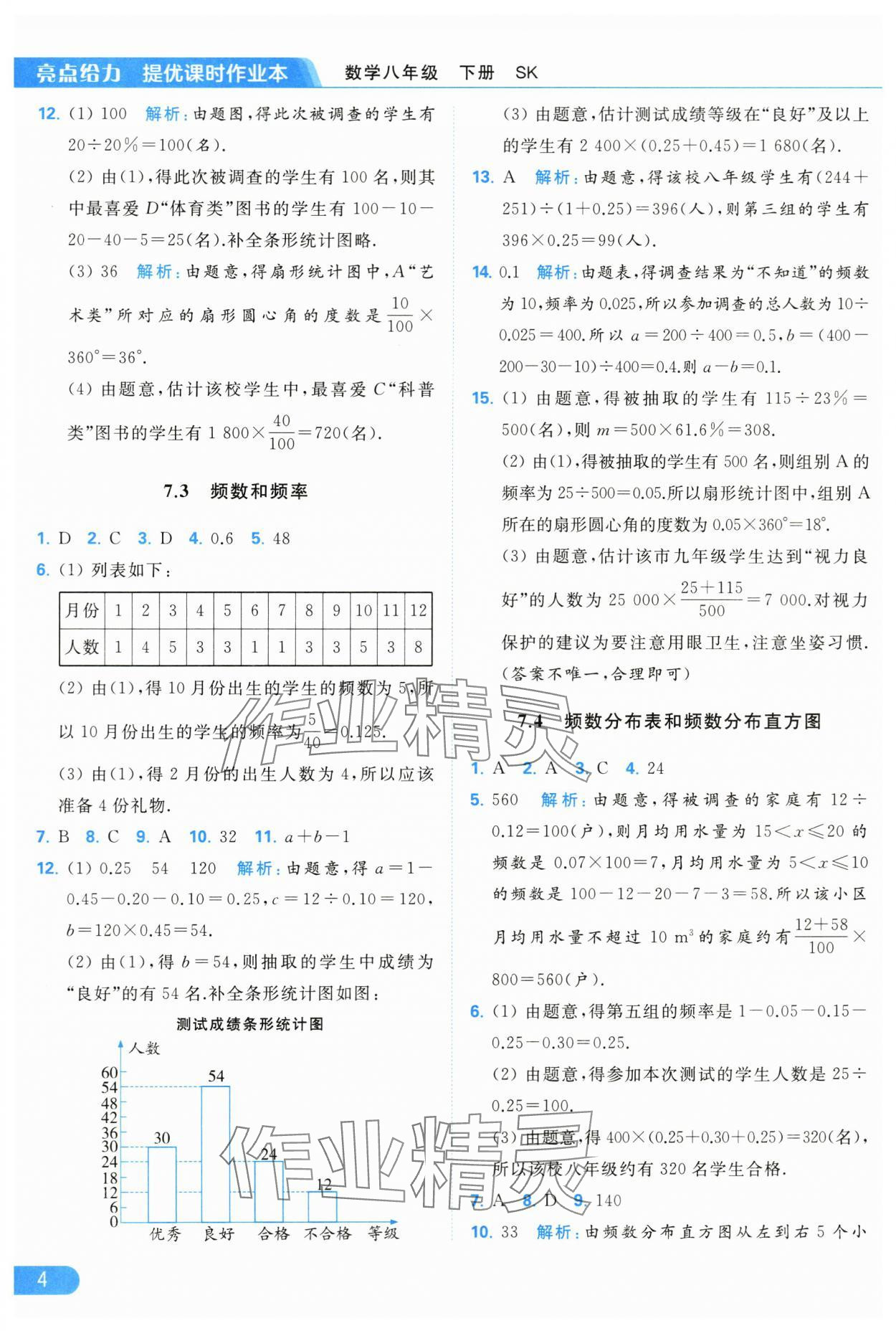 2024年亮点给力提优课时作业本八年级数学下册苏科版 第4页