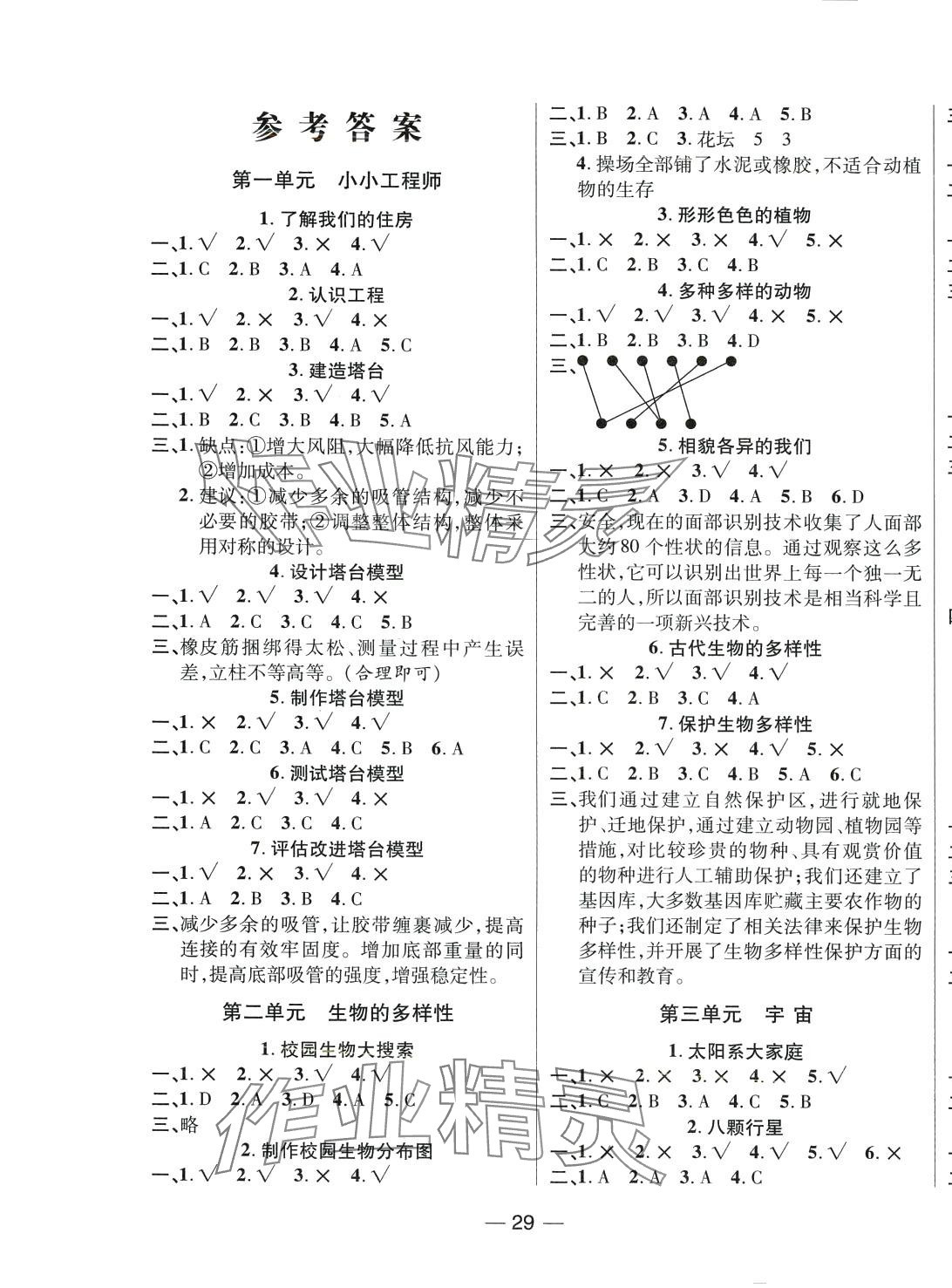 2024年夺冠新课堂六年级科学下册教科版 第1页