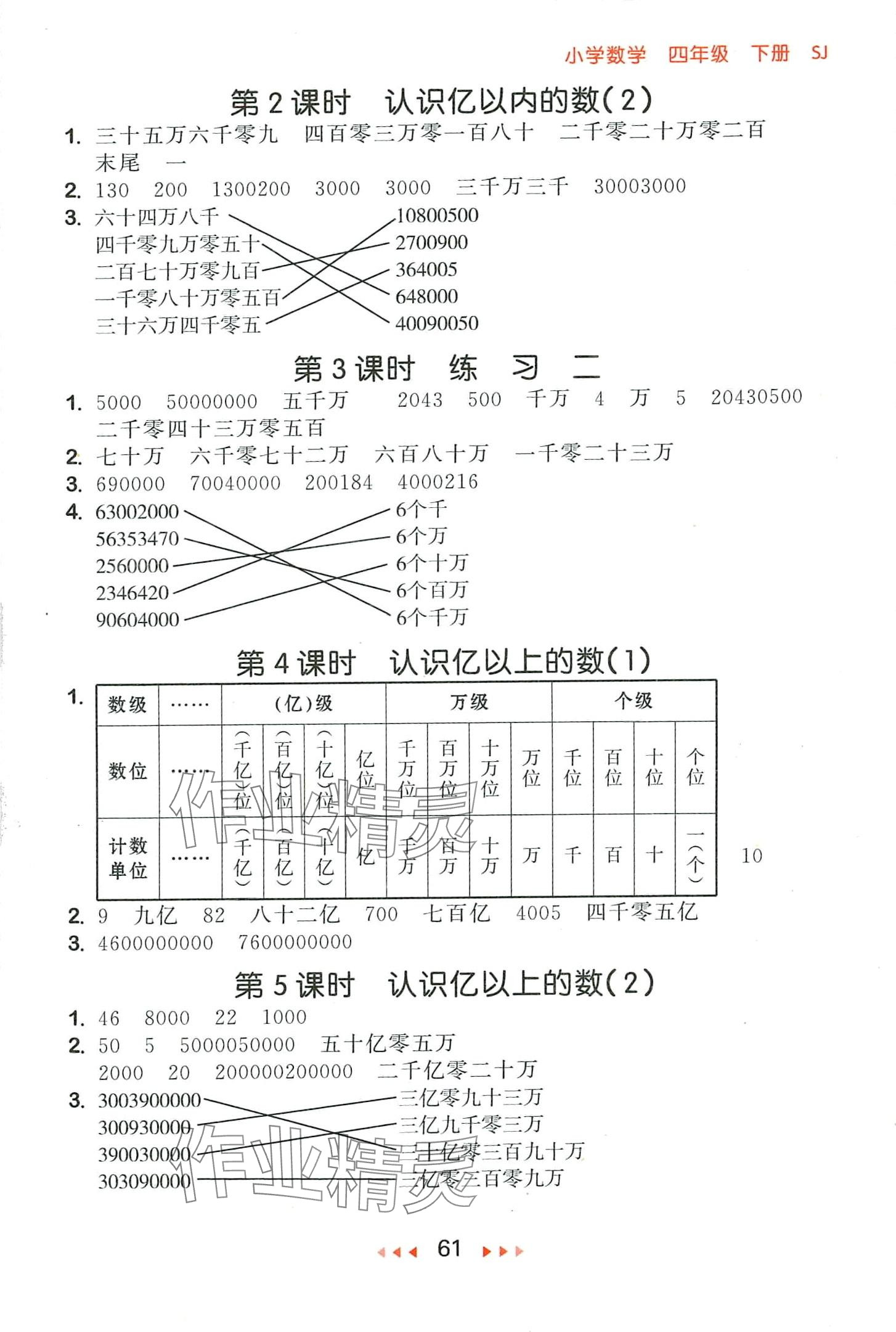 2024年53随堂测四年级数学下册苏教版 第3页