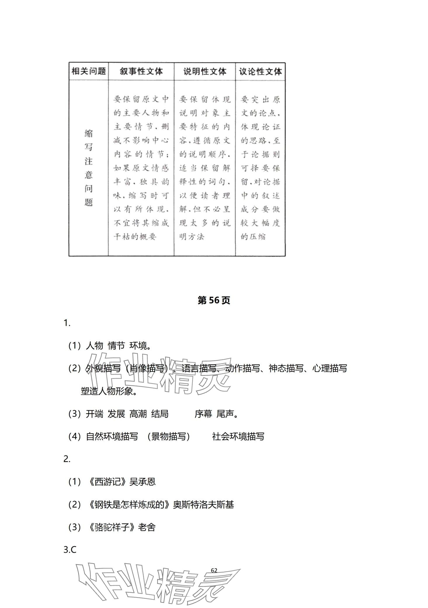 2024年金太陽導學案九年級語文全一冊人教版 第62頁