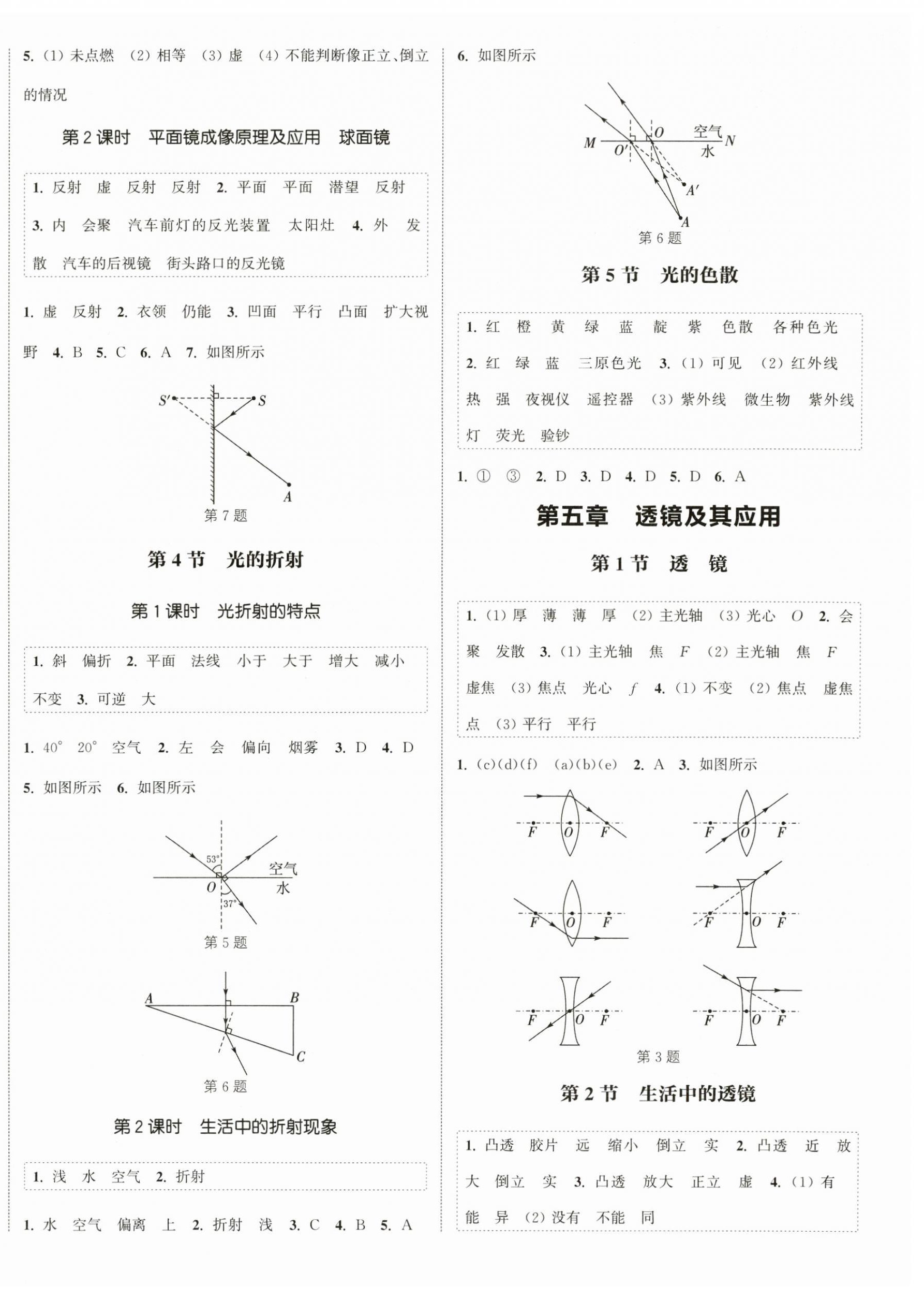 2024年通城学典课时作业本八年级物理上册人教版 第4页