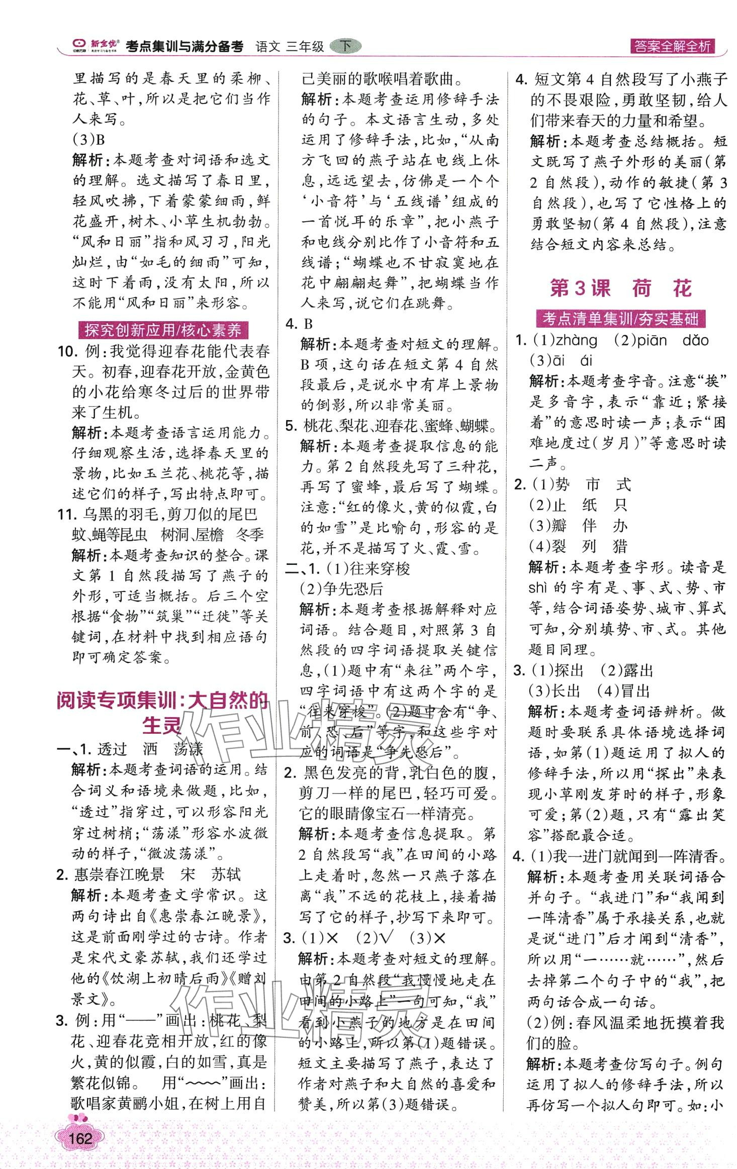 2024年考點集訓(xùn)與滿分備考三年級語文下冊人教版 第2頁