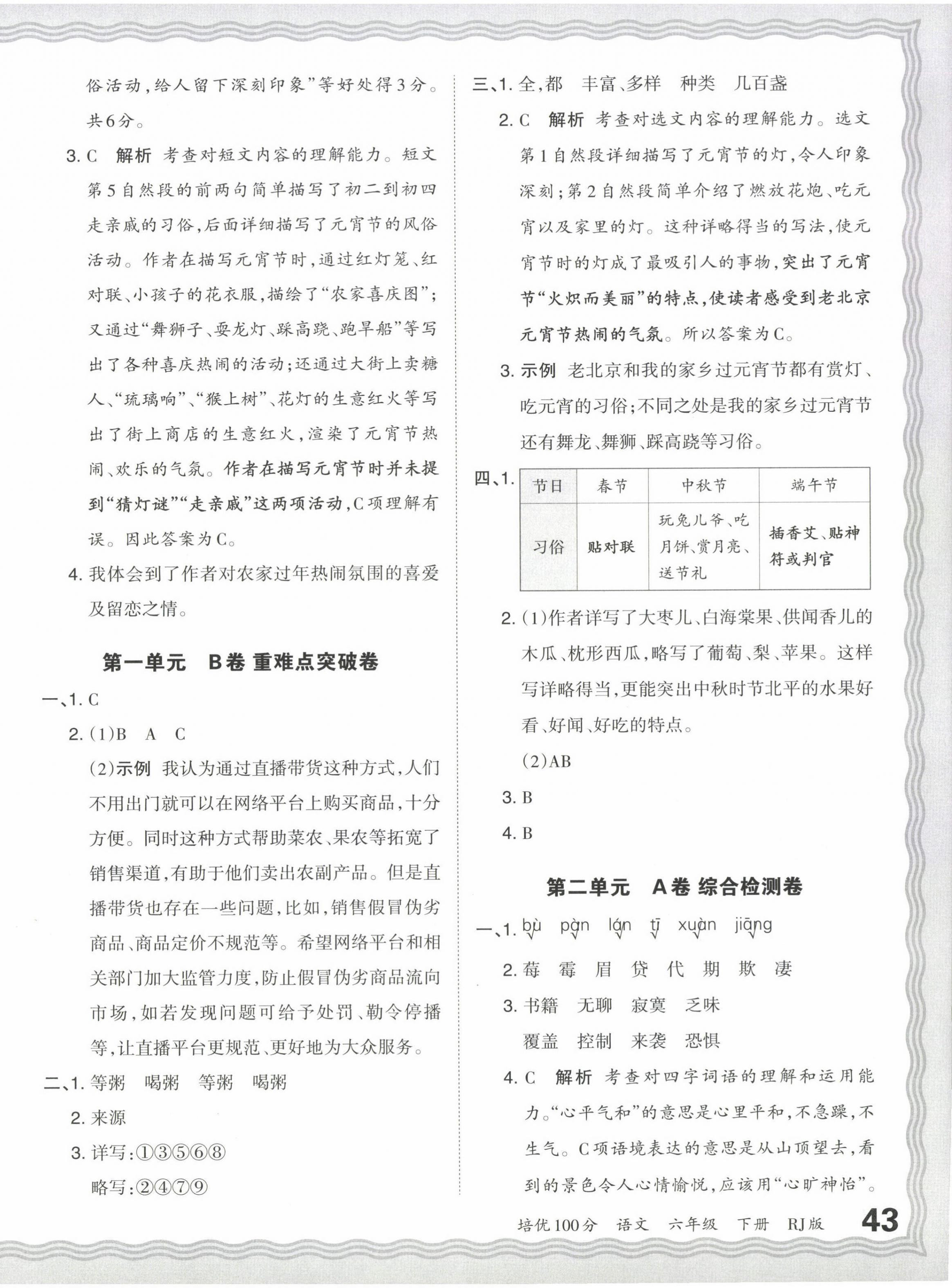 2024年王朝霞培优100分六年级语文下册人教版 第2页