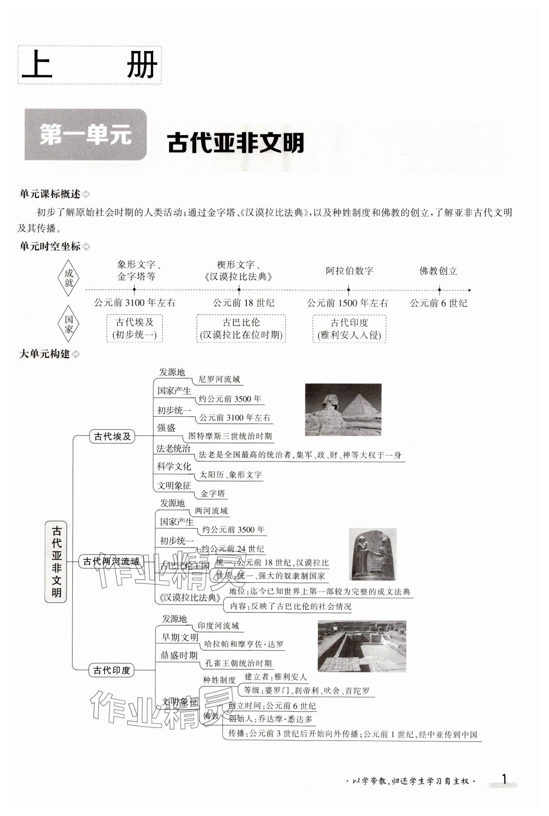 2023年金太陽導(dǎo)學(xué)案九年級(jí)歷史全一冊(cè)人教版 參考答案第1頁