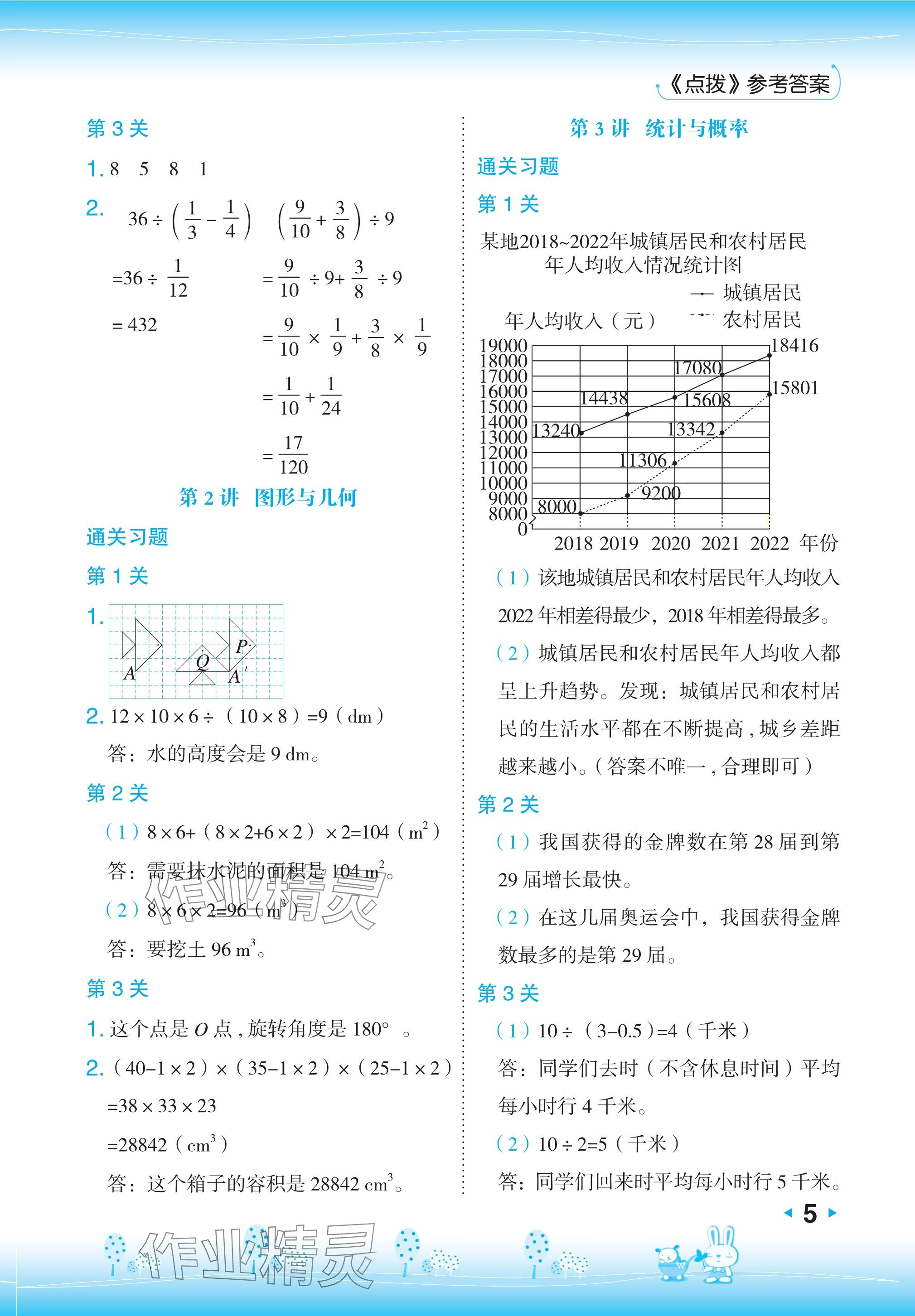 2024年特高级教师点拨五年级数学下册冀教版 参考答案第5页