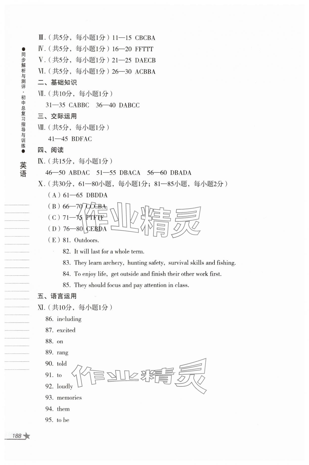 2024年同步解析與測評初中總復習指導與訓練英語人教版 第10頁