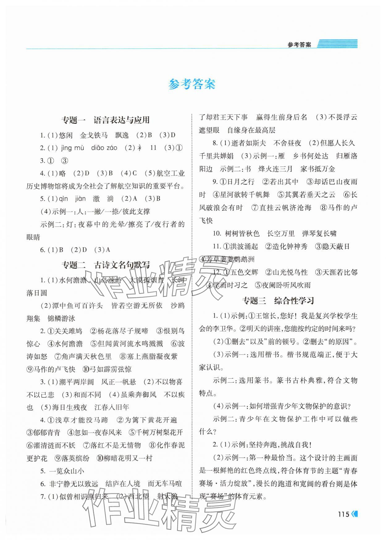 2024年考向标初中毕业学业考试指导语文岳阳专用 第1页