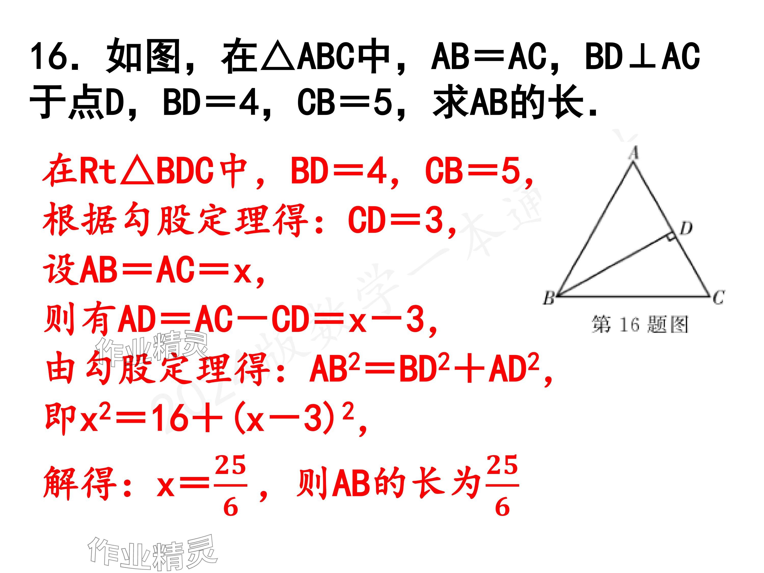 2024年一本通武汉出版社八年级数学上册北师大版精简版 参考答案第12页