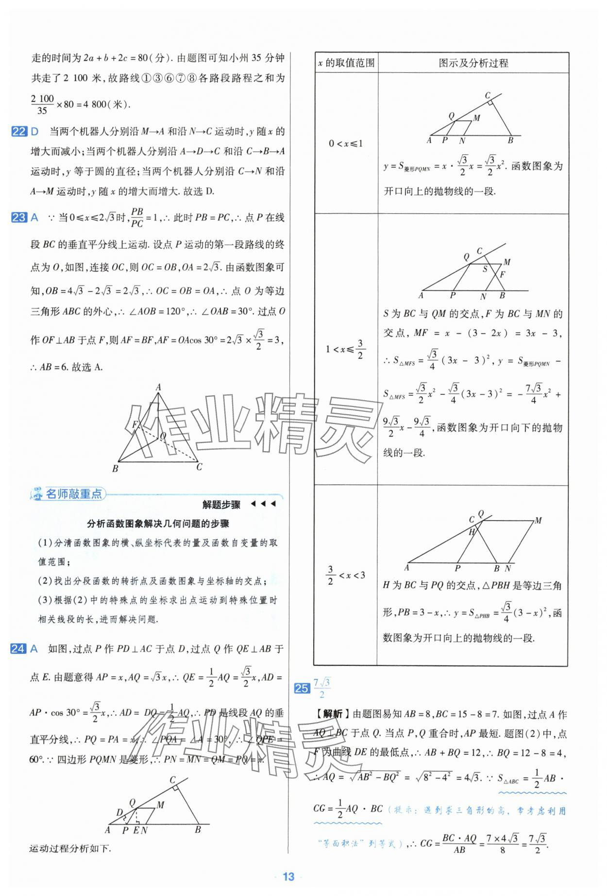 2024年金考卷中考真题分类训练数学 参考答案第12页