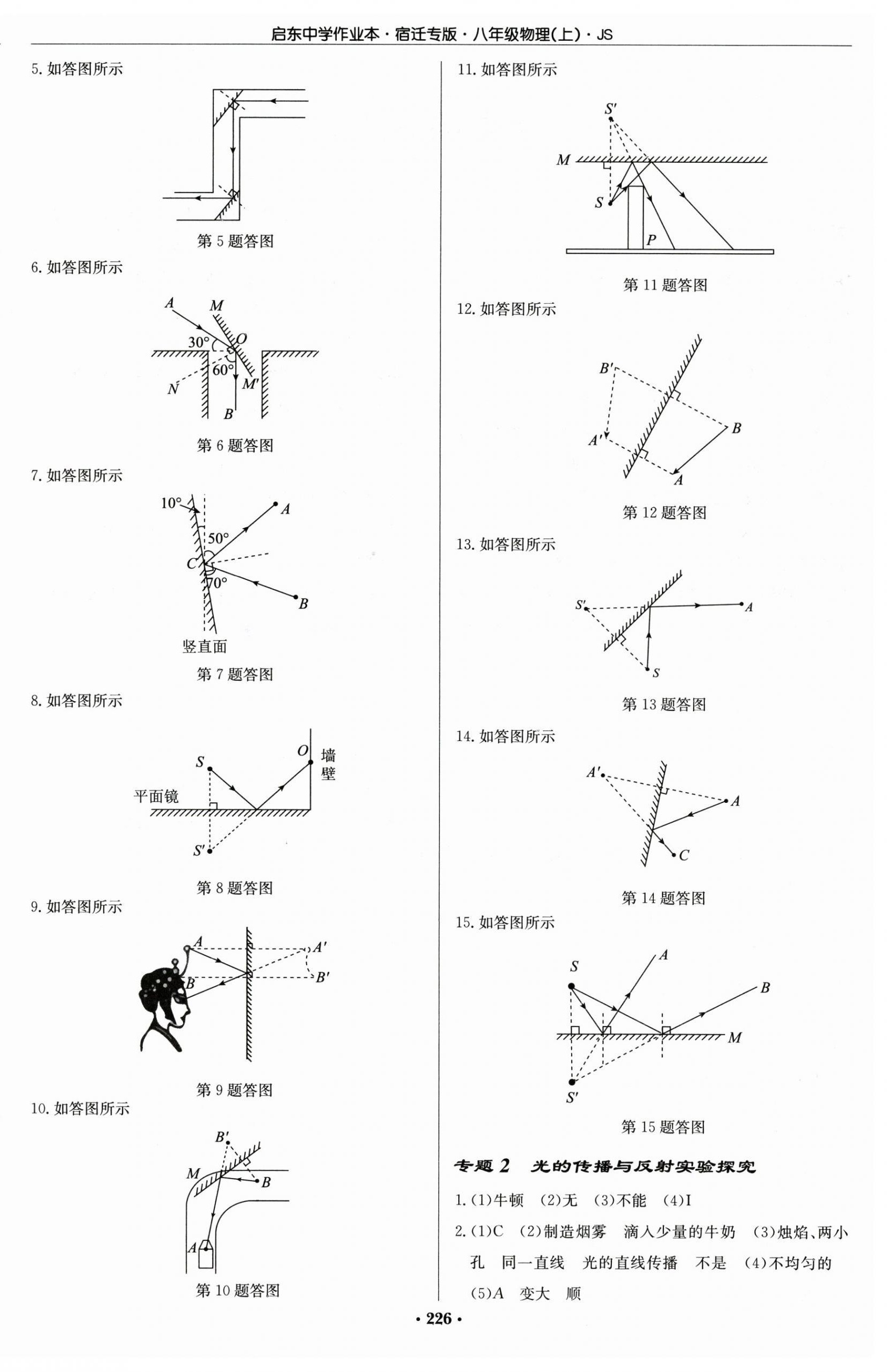 2024年啟東中學(xué)作業(yè)本八年級(jí)物理上冊(cè)江蘇版宿遷專版 第4頁(yè)