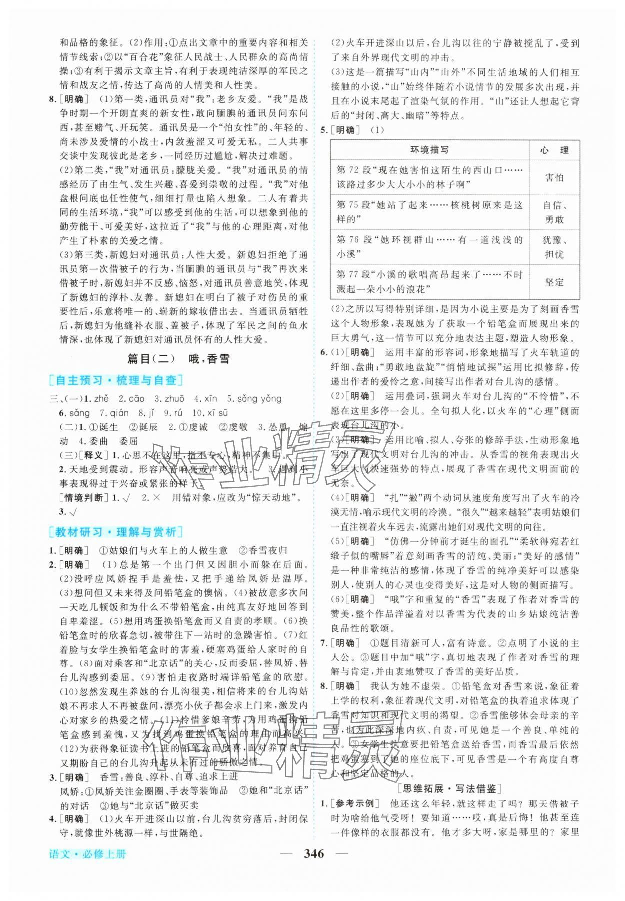 2024年新坐標同步練習高中語文必修上冊人教版 參考答案第5頁