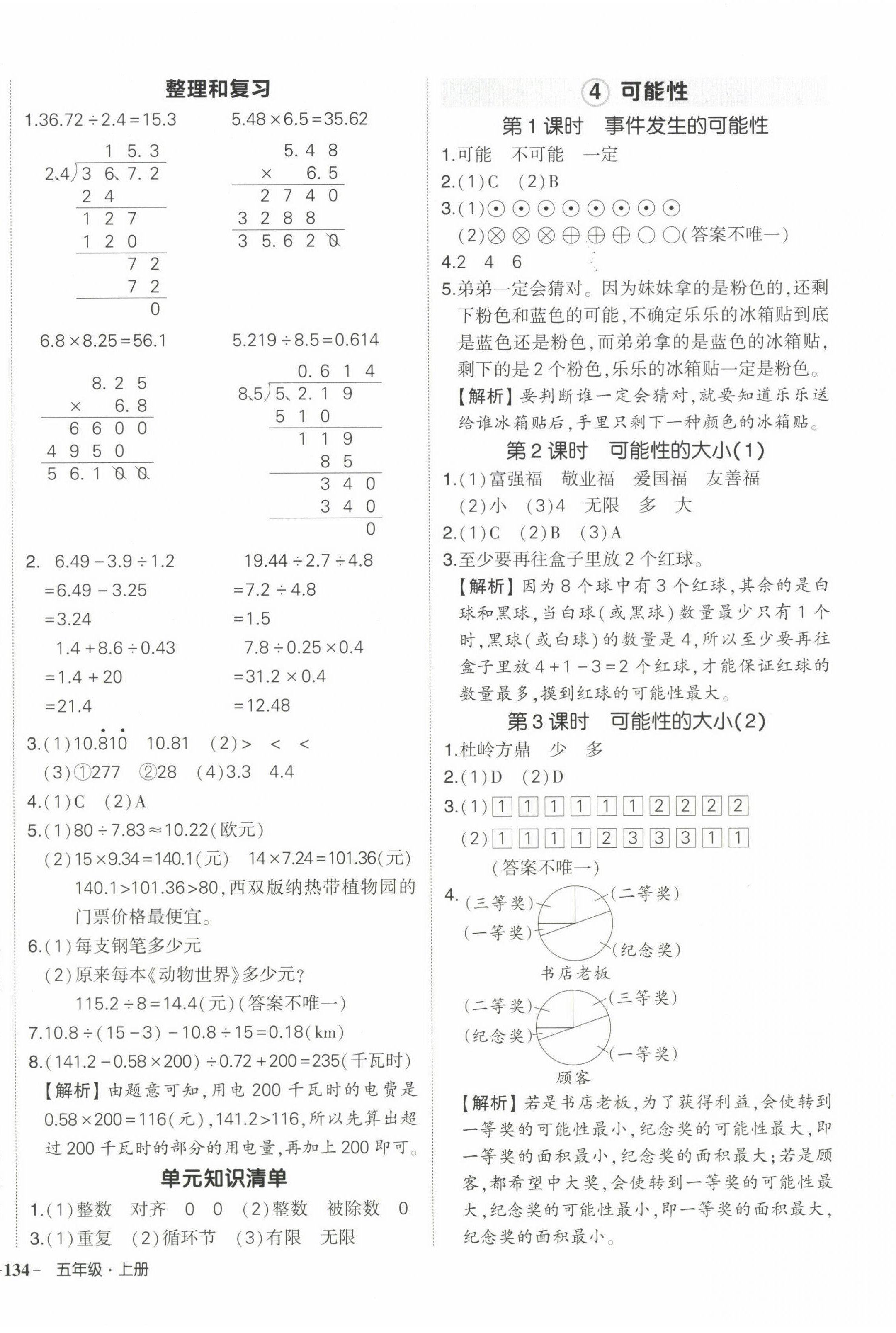 2024年?duì)钤刹怕穭?chuàng)優(yōu)作業(yè)100分五年級(jí)數(shù)學(xué)上冊(cè)人教版海南專版 參考答案第8頁