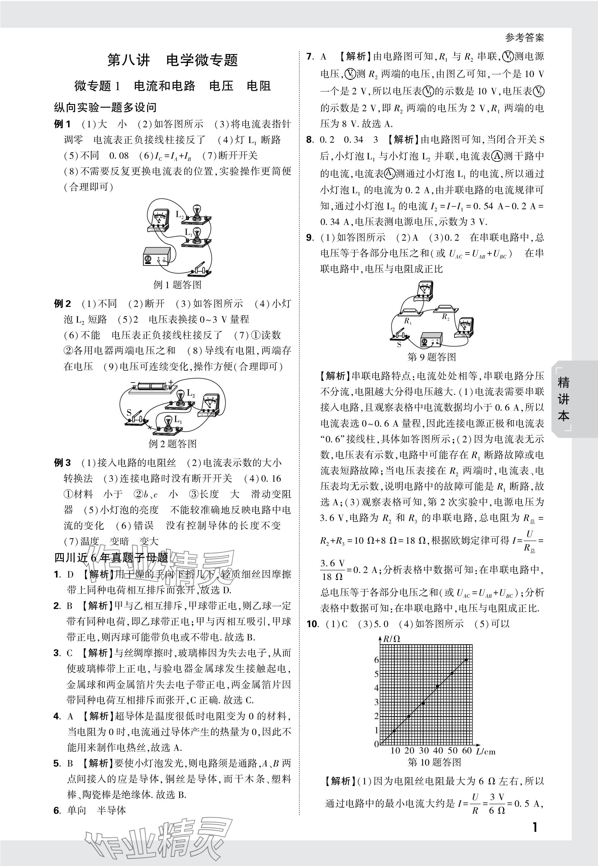 2024年萬唯中考試題研究物理四川專版 參考答案第21頁