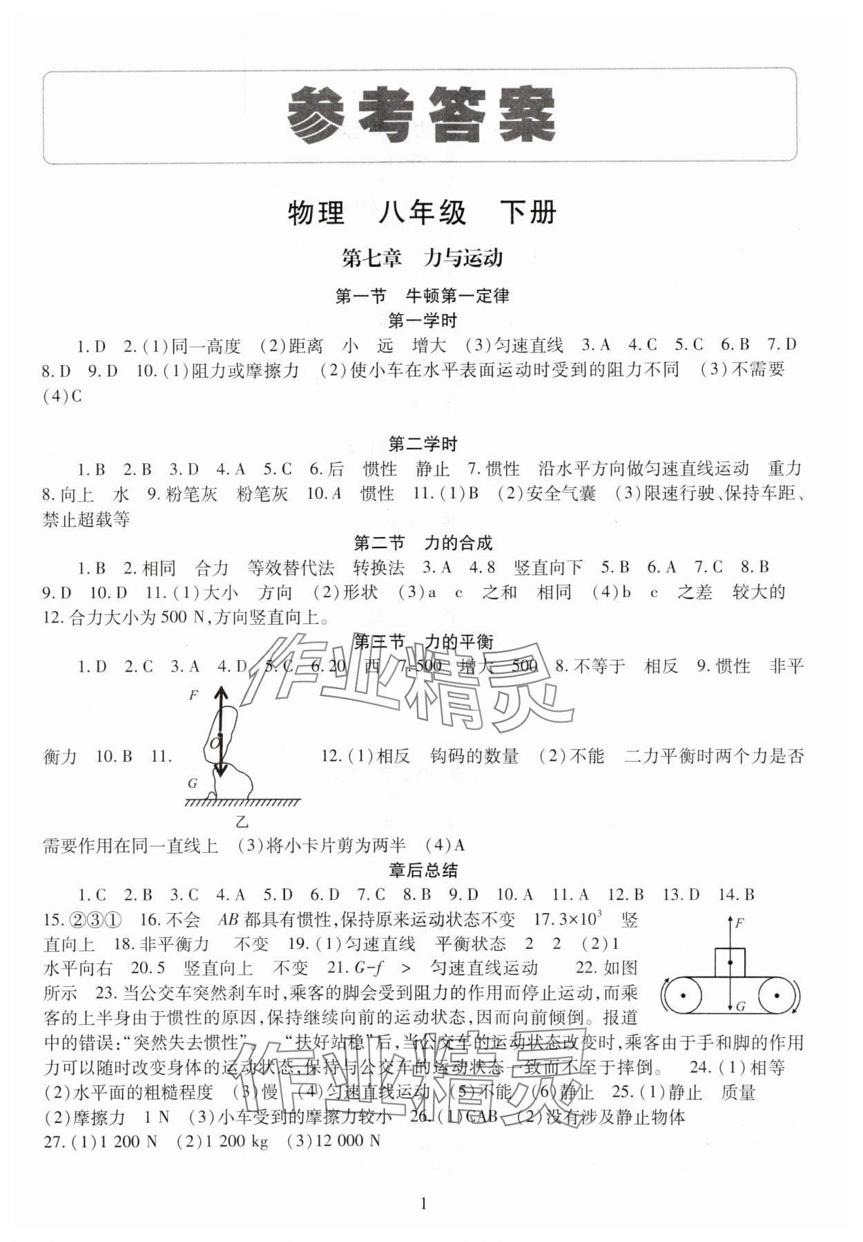 2025年智慧学习导学练八年级物理下册沪科版&nbsp;第1页