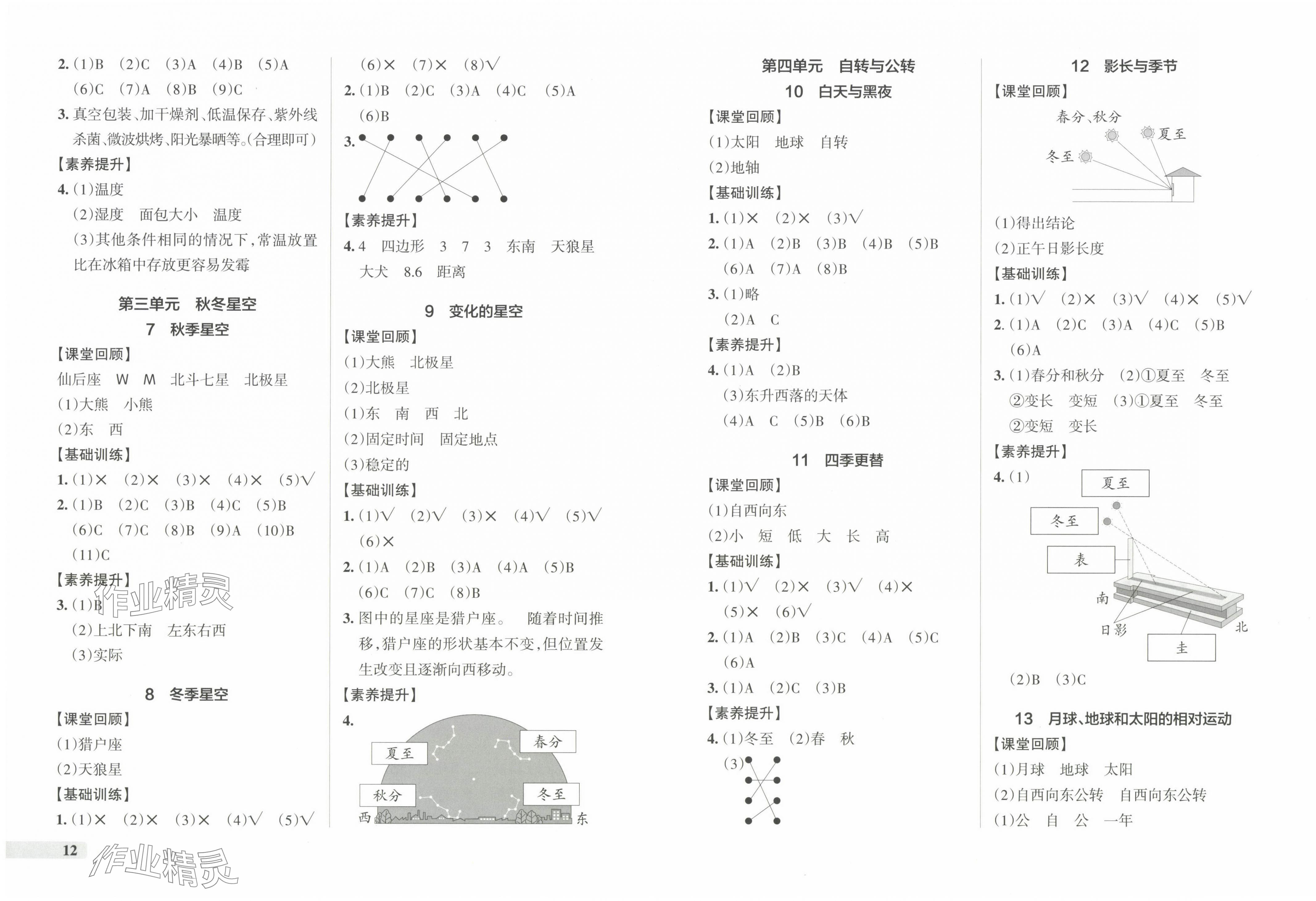 2024年小學(xué)學(xué)霸作業(yè)本六年級科學(xué)上冊青島版 第2頁